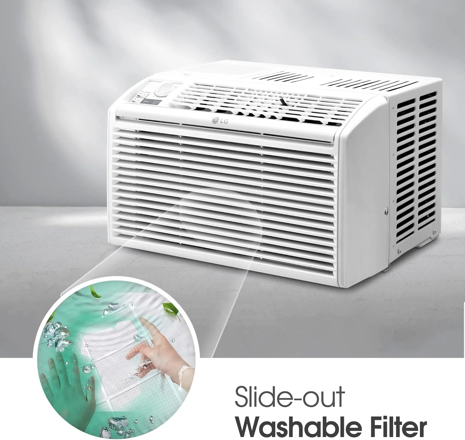 LG 5000 BTU Window Air Conditioners [2023 New] Easy Mechanical Control Ultra-Quiet Compact-size Cools Washable Filter 150 Sq.Ft. for Small Room AC Unit air conditioner Easy Installation