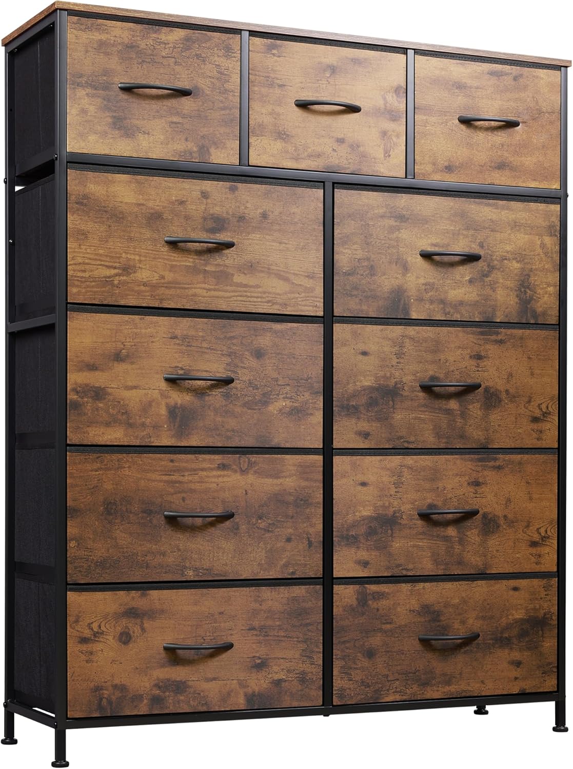 Storage Organizer Unit 11 Fabric Bins Storage Drawers Organizer Steel Frame Tall Storage Tower