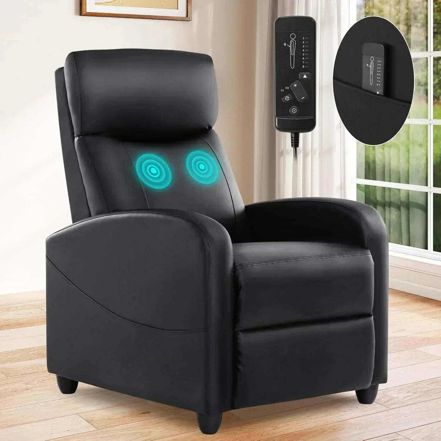 Swivel high-back rocking chair with footrest padded glider baby chair with comfortable deep seat