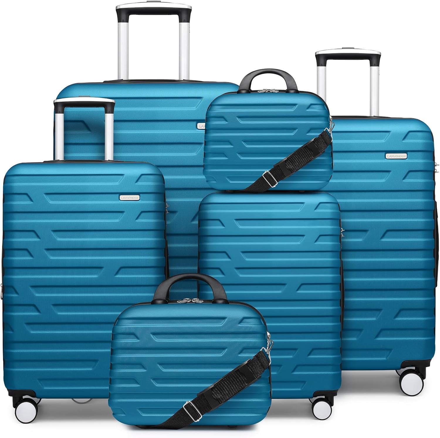 Luggage 6-piece hardshell expandable suitcase lightweight travel carry-on luggage set