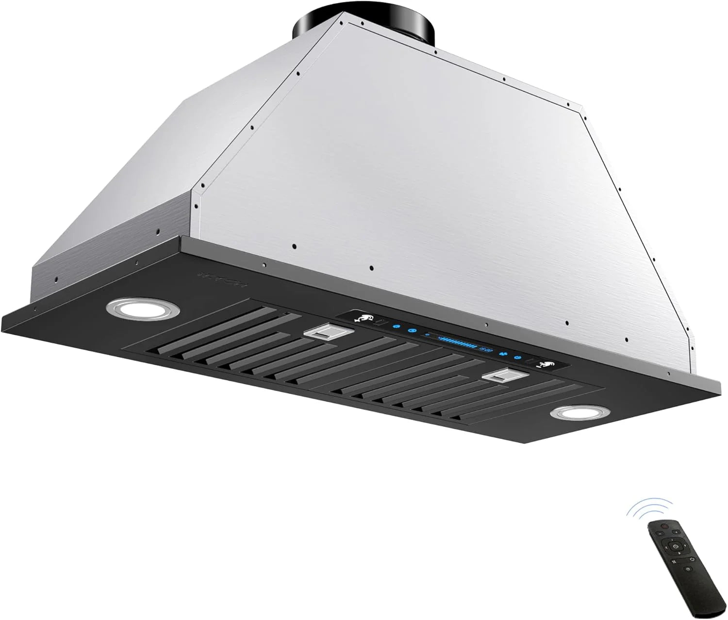 IKTCH 30 Built-in/Plug-in Range Hood 900 CFM, Ducted/Ductless Convertible Ducted, Stainless Steel Kitchen Range Hood