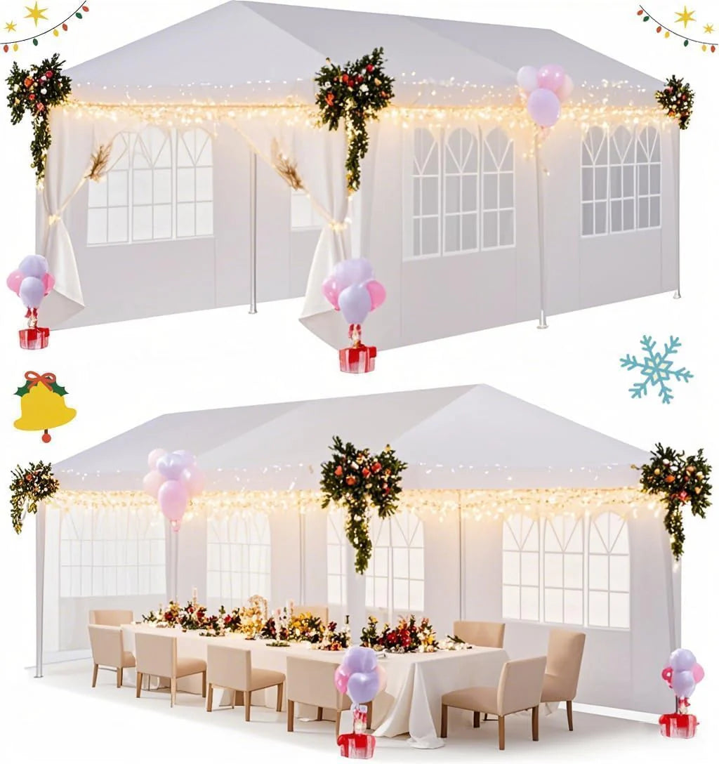 HOTEEL 10x30FT Party Tent with 8 Removable Sidewalls for Parties, Carpas para Fiestas
