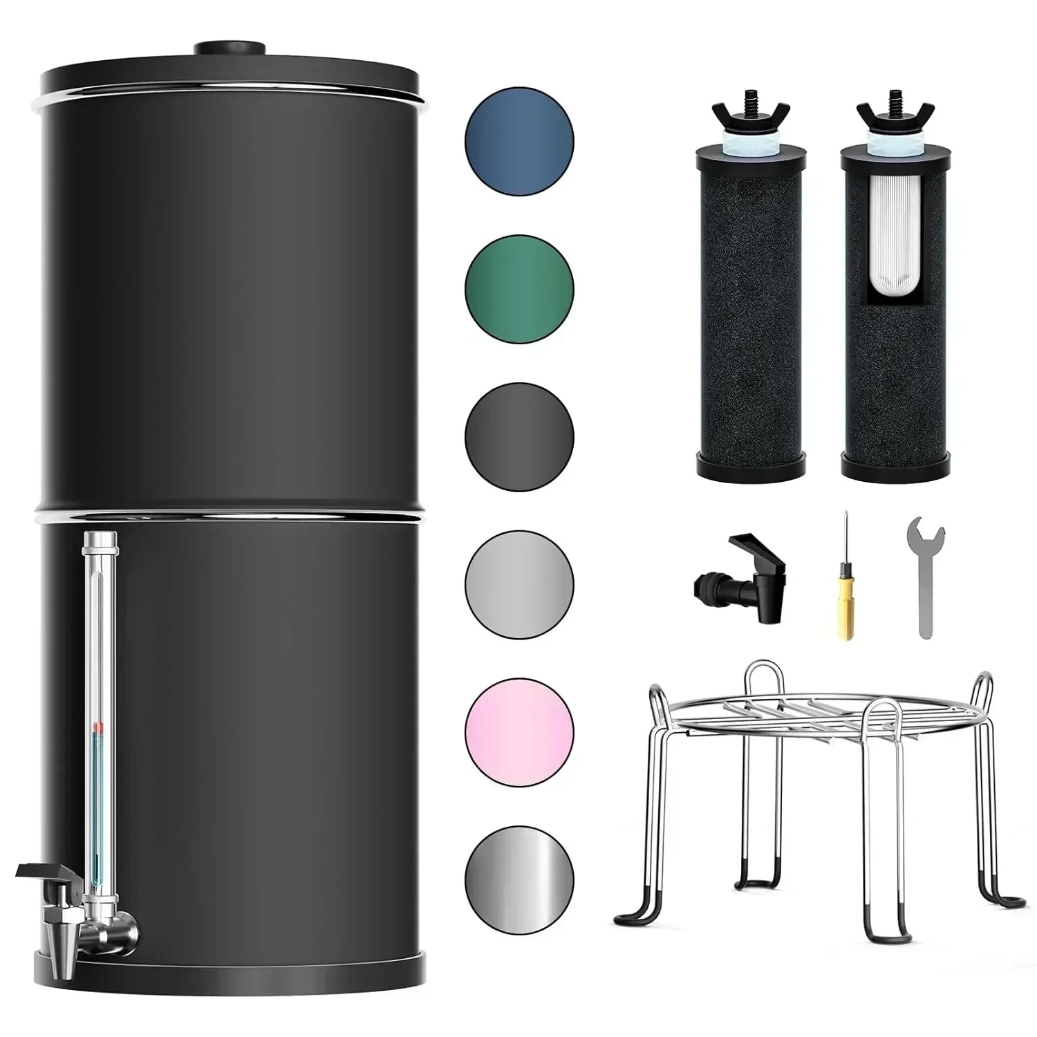 Purewell three-stage 0.01��m ultrafiltration gravity water filtration system 304