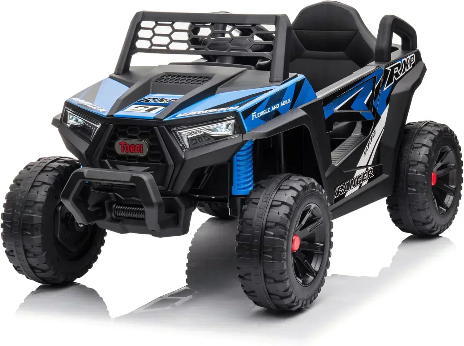 TOBBI 12V Kids Ride on Car Electric Off-Road UTV Truck with Diverse Functions Double Open Doors