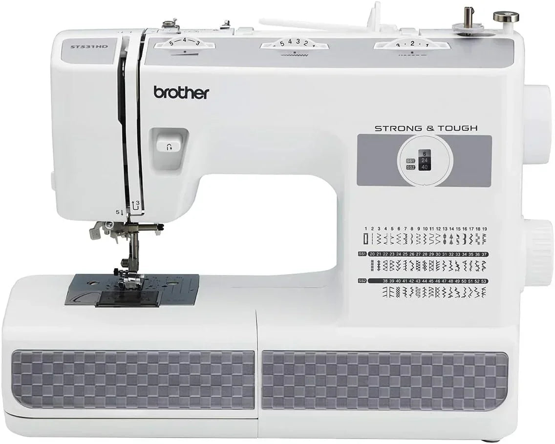 Sewing Machine, Strong Tough 37 Built-in Stitches Free Arm Option 6 Included Feet