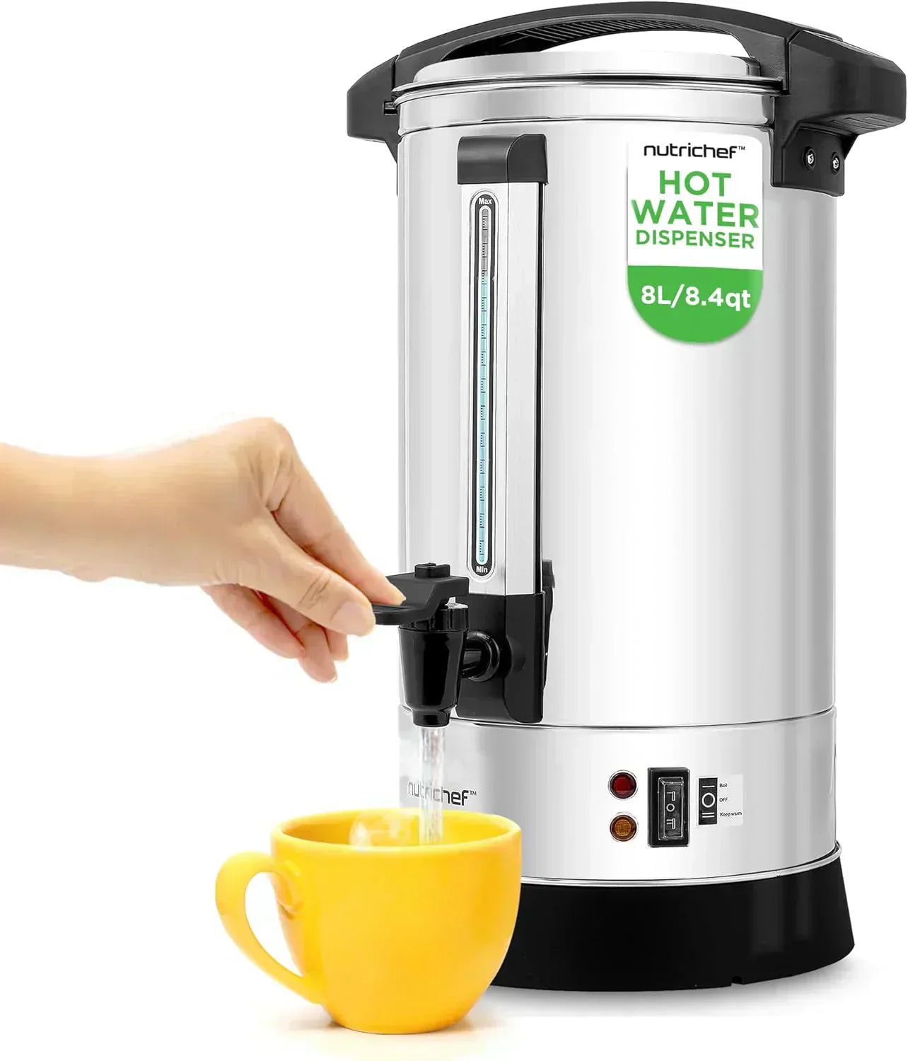 NutriChef Water Heater and Hot Water Dispenser 8L Electric Beverage Dispenser