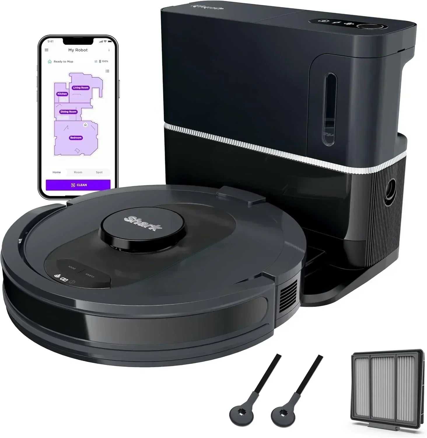 Robotic vacuum cleaner Voice Control Robot Vacuum with Matrix Clean Navigation Home Mapping