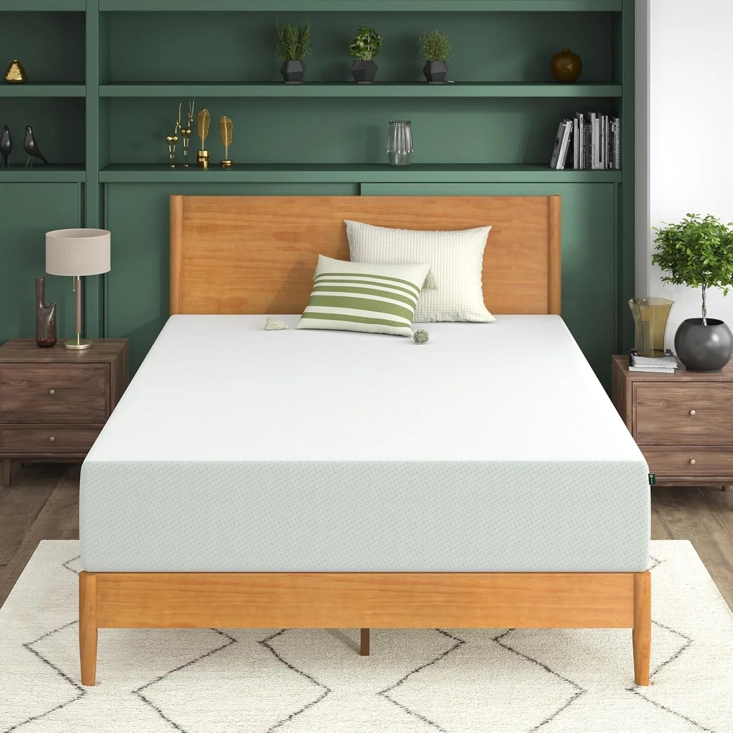 Zinus Lumbar+ Premium 14 Inch Memory Foam Mattress, Lumbar Support, Targeted Pressure Relief, Cooling Gel and Green Tea, Cool-to-The-Touch Cover, Medium Firm Feel, CertiPUR US Certified, King