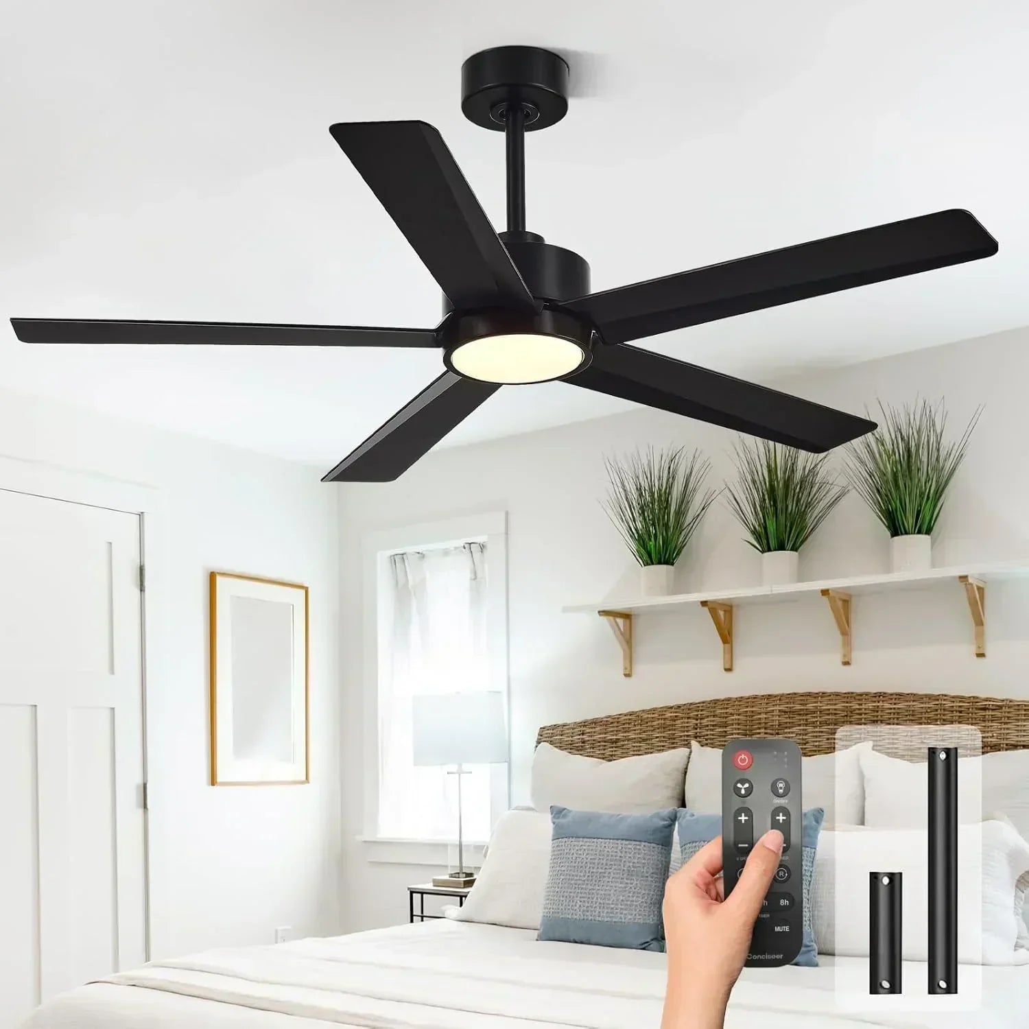 Modern ceiling fan 72 inch bedroom living room library cafe outdoor/industrial