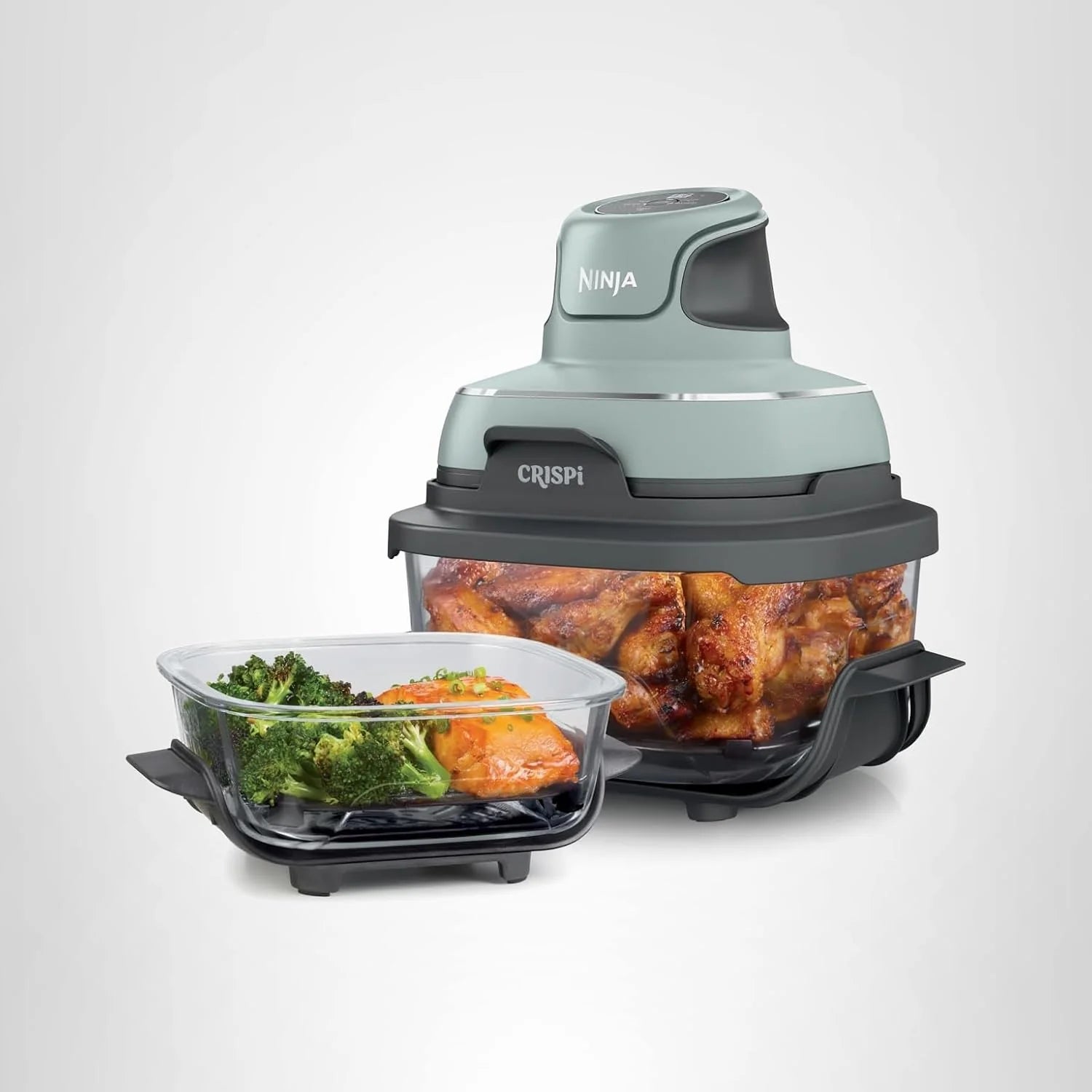 Ninja Crispi 4-in-1 Glass Air Fryer 450°F 4QT & 6-Cup Glass Containers with Lids