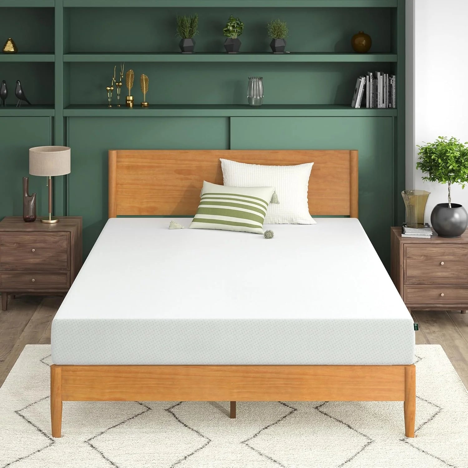 Zinus Lumbar+ Premium 14 Inch Memory Foam Mattress, Lumbar Support, Targeted Pressure Relief, Cooling Gel and Green Tea, Cool-to-The-Touch Cover, Medium Firm Feel, CertiPUR US Certified, King