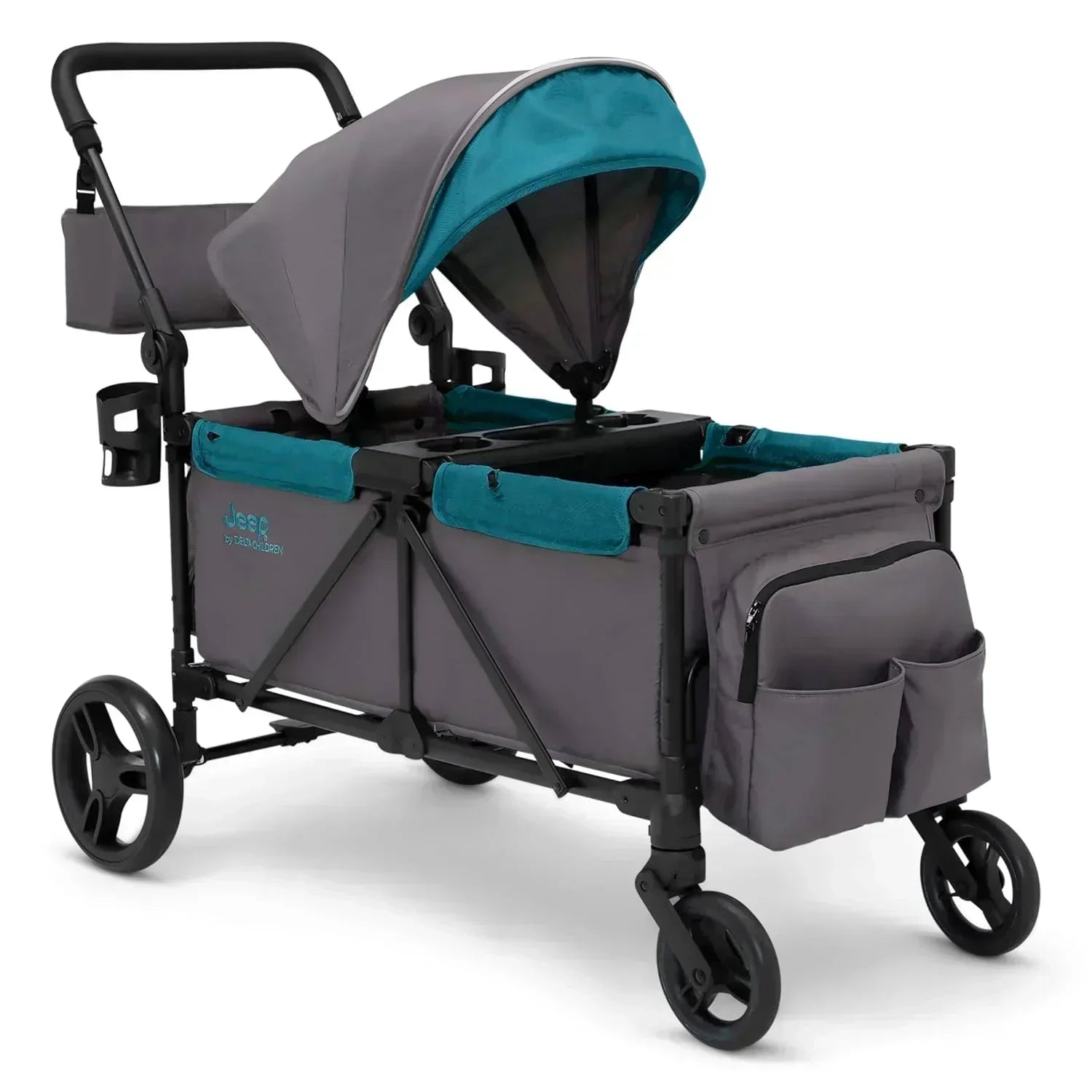 Jeep Sport All-Terrain Stroller Wagon by Delta Children Includes Canopy Parent Organizer
