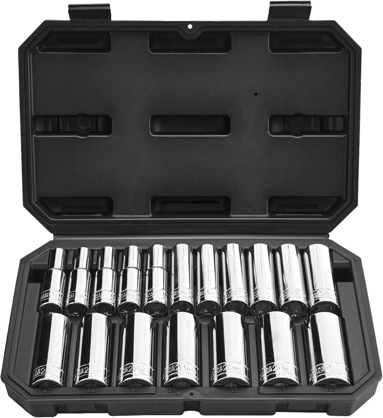 VEVOR Mechanics Tool Set and Socket Set Drive Deep and Standard Sockets Metric Mechanic Tool Kit