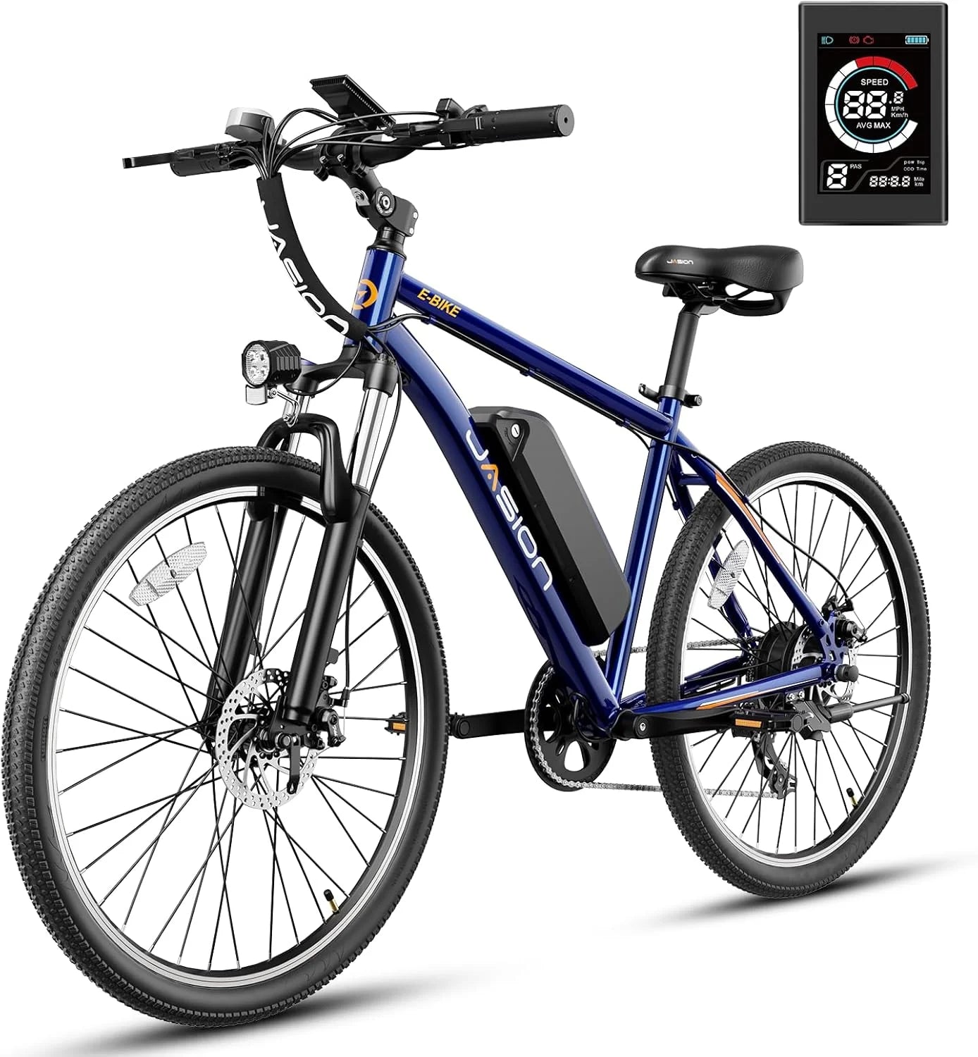 Jasion EB5 Electric Bike for Adults with Peak 40 Miles 20MPH Commuting Electric Mountain Bike