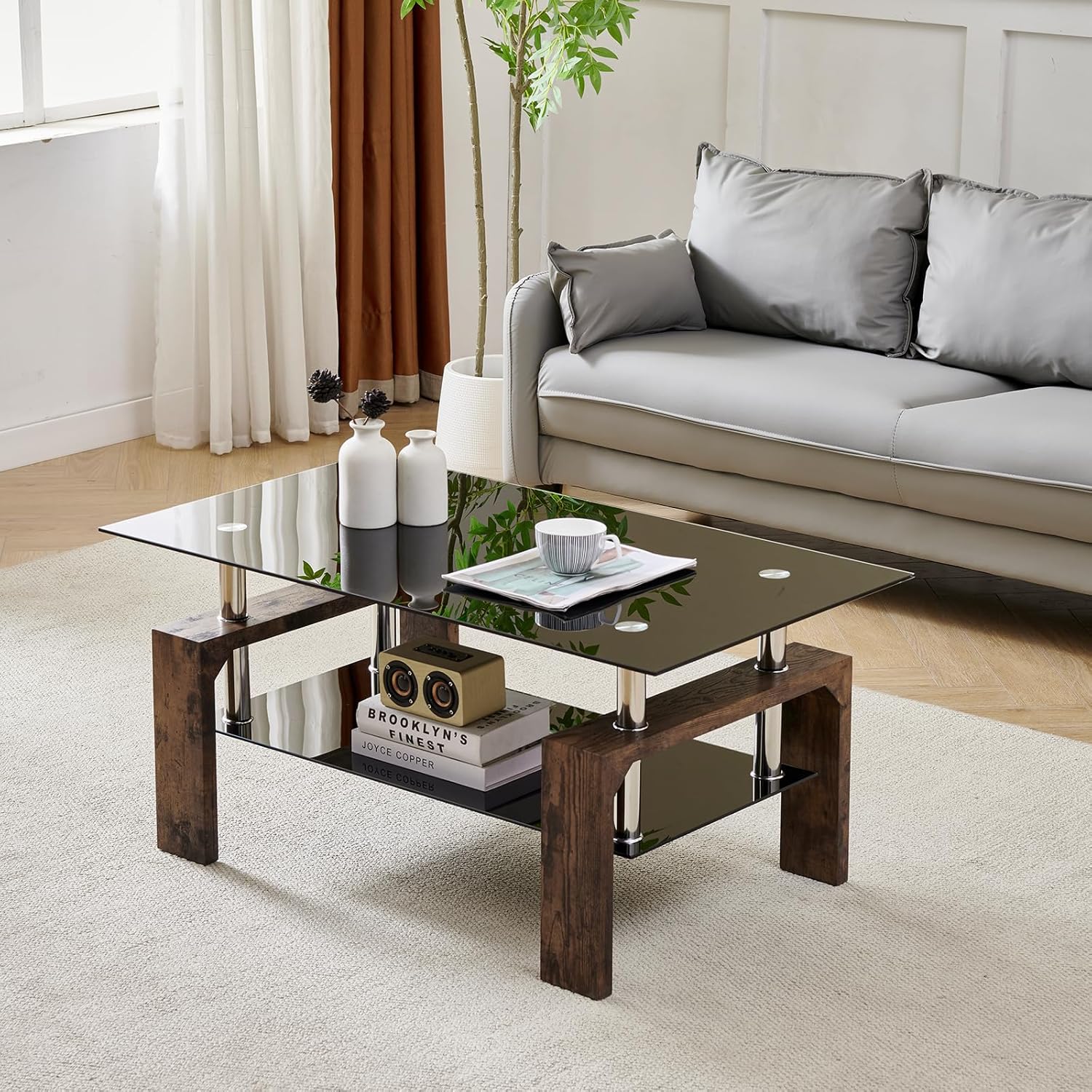 Living Room Rectangle Coffee Table Tea Table Suitable for Waiting Room Modern Side Coffee Table