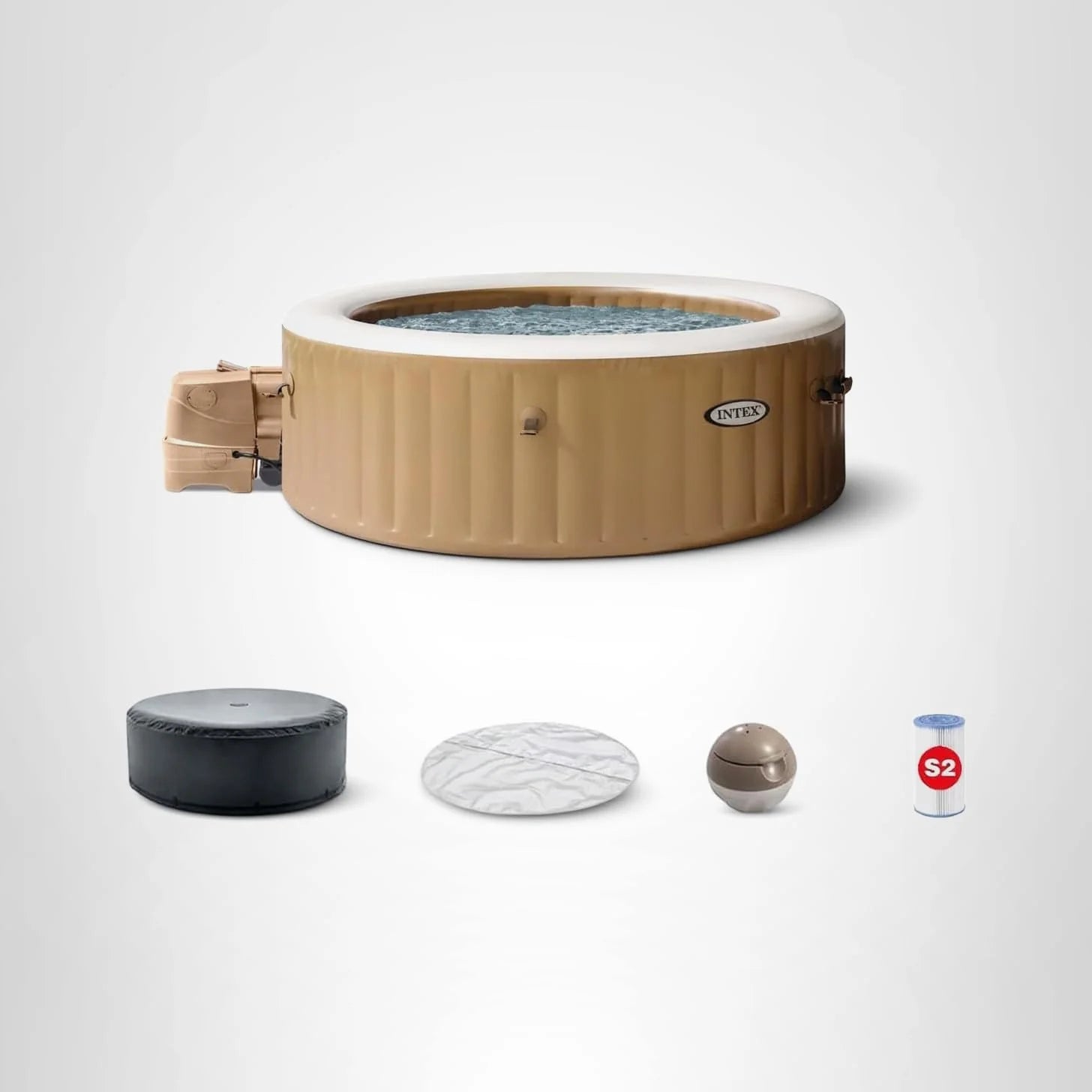 INTEX 28425EH PureSpa Bubble Massage Spa Set Outdoor Inflatable Portable Hot Tub