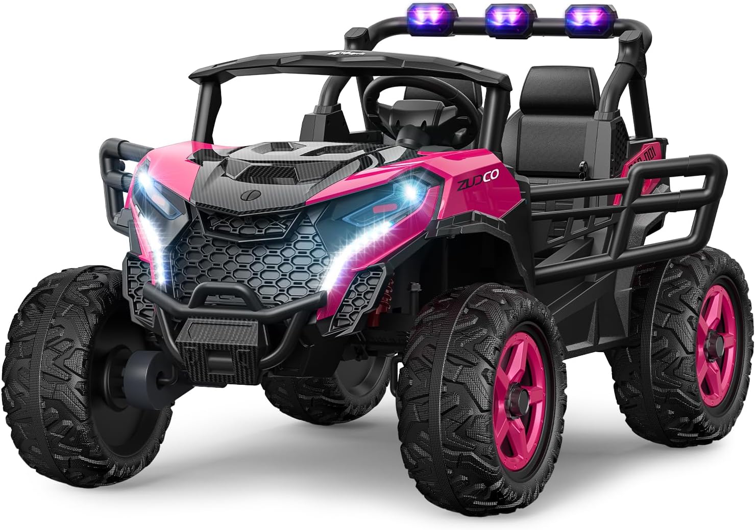 Pink all-terrain car travel electric toy truck