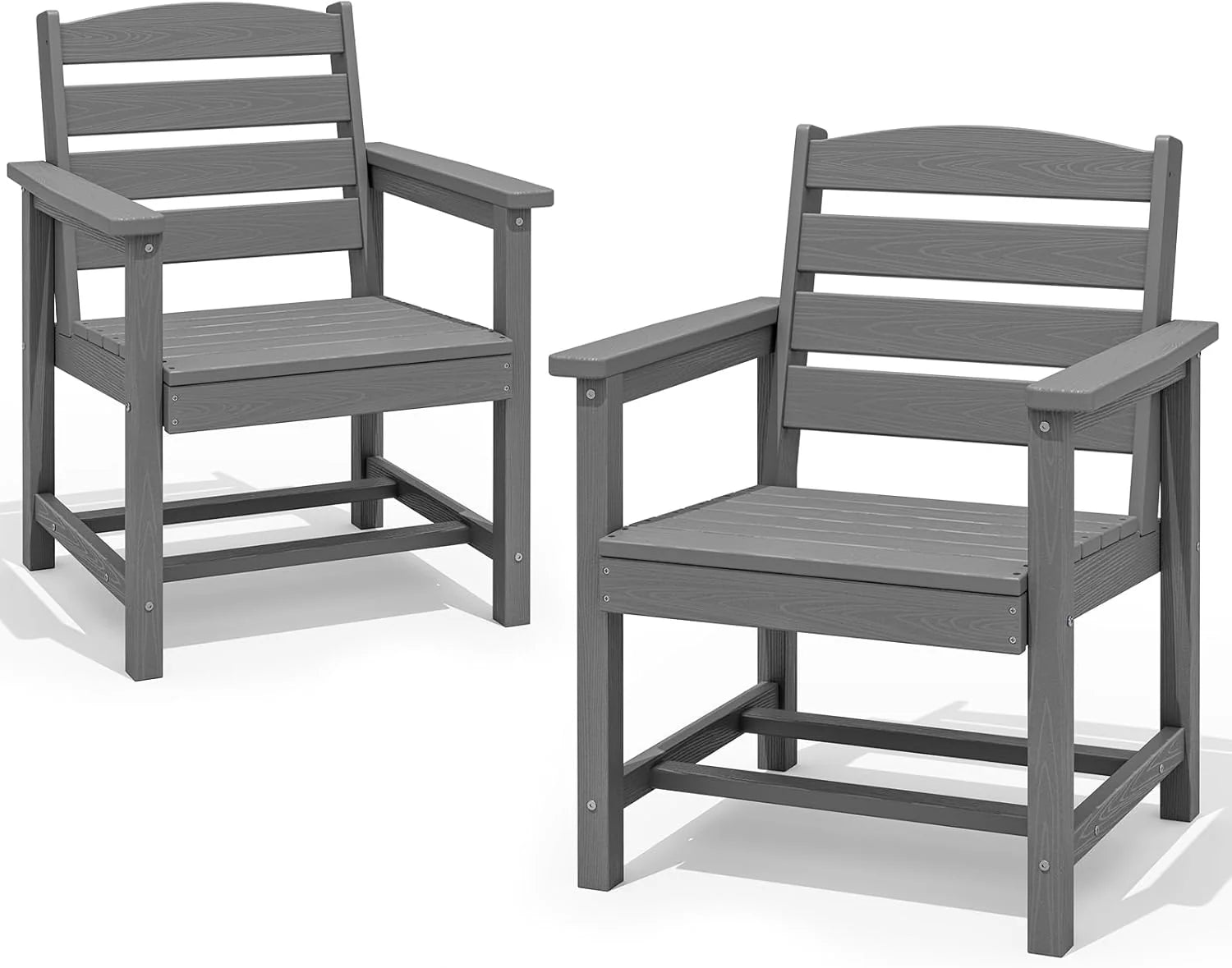 SERWALL Outdoor HDPE Dining Table Set 7 Piece Outdoor Dining Table Sets