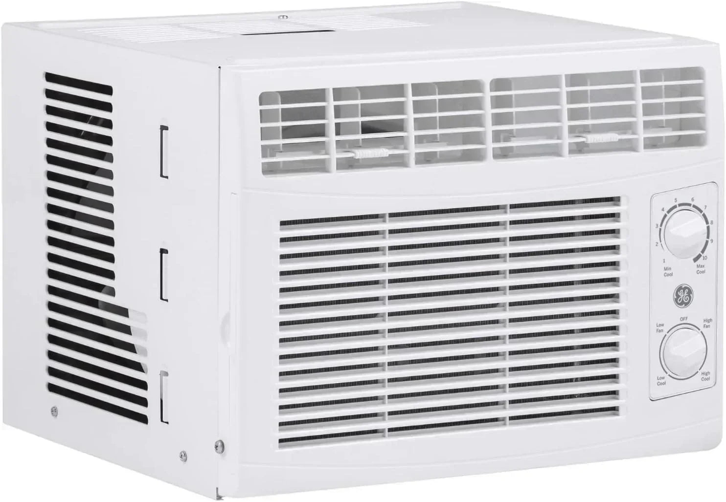 GE Window Air Conditioner Unit 5,000 BTU for Small Rooms up to 150 sq ft Manual Adjustable Fan