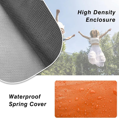 AOTOB 8FT 10FT 12FT 14 FT 15FT Trampoline with Safety Enclosure Net Outdoor Trampoline