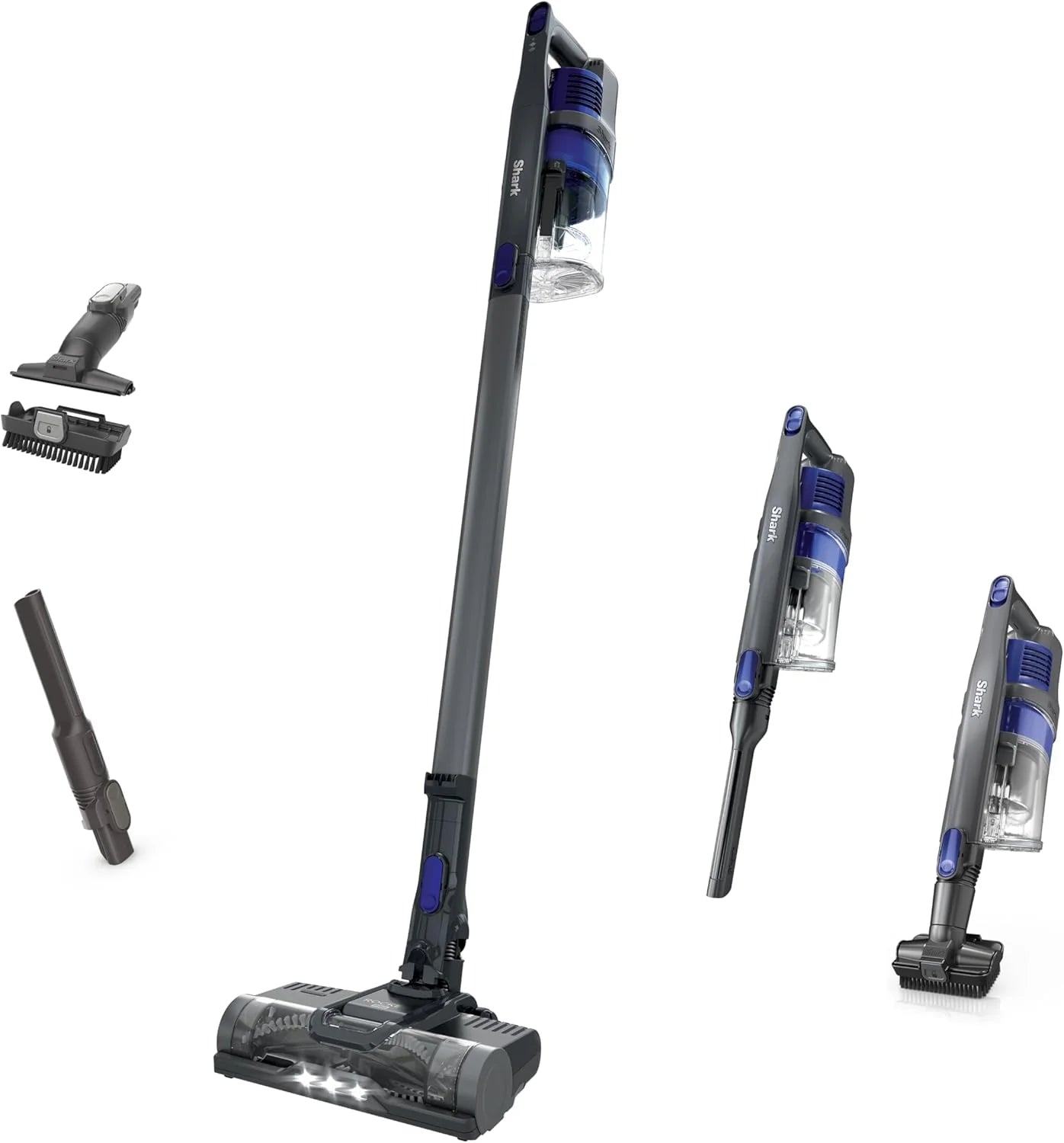 Shark PowerPro Reveal Plus Cordless Vacuum, FloorDetect & Dirt-Reveal Technology, HEPA Filter, Carpet & Hard Floor, Rechargeable, Charcoal, IZ376H