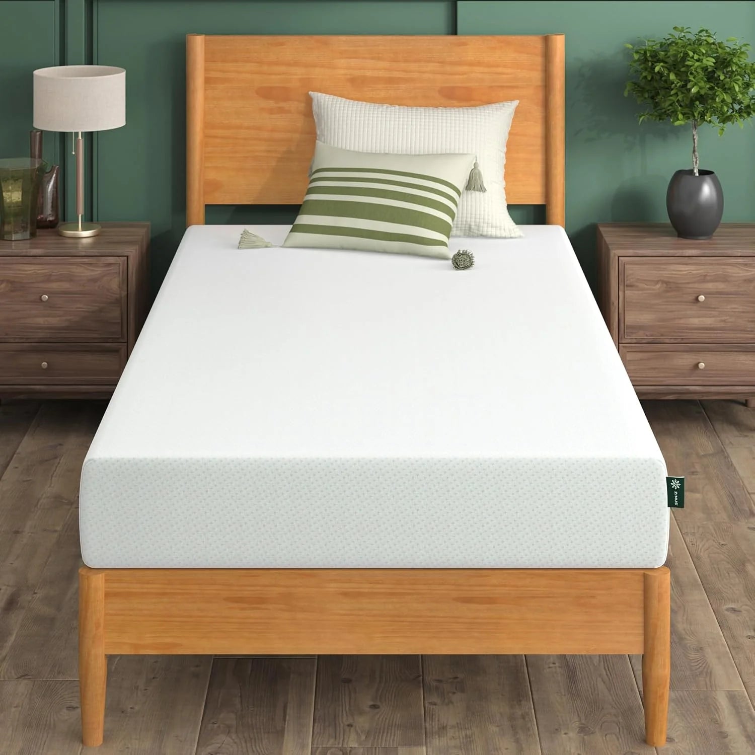 Zinus Lumbar+ Premium 14 Inch Memory Foam Mattress, Lumbar Support, Targeted Pressure Relief, Cooling Gel and Green Tea, Cool-to-The-Touch Cover, Medium Firm Feel, CertiPUR US Certified, King