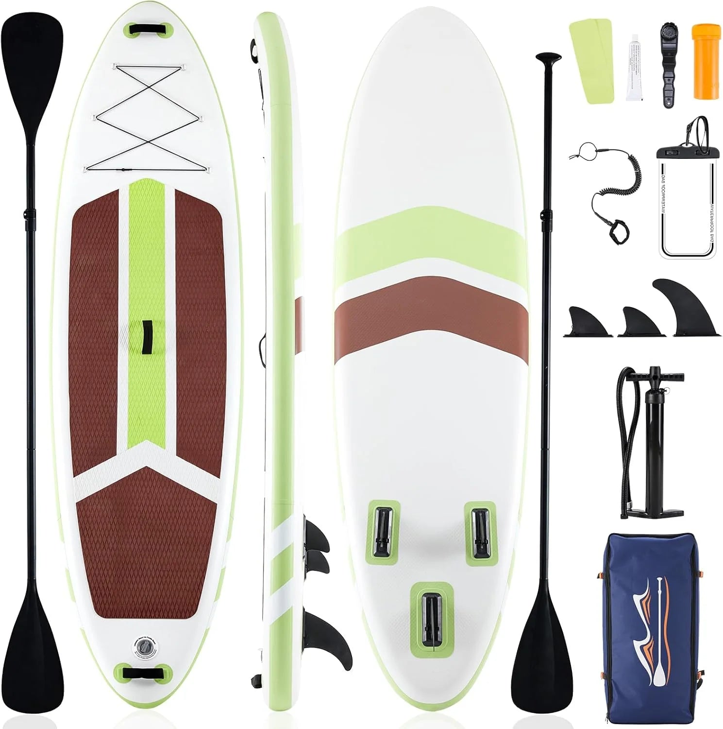 Sweetcrispy Inflatable Stand Up Paddle Board with Premium SUP Paddleboard Accessories,2-in-1 Paddle