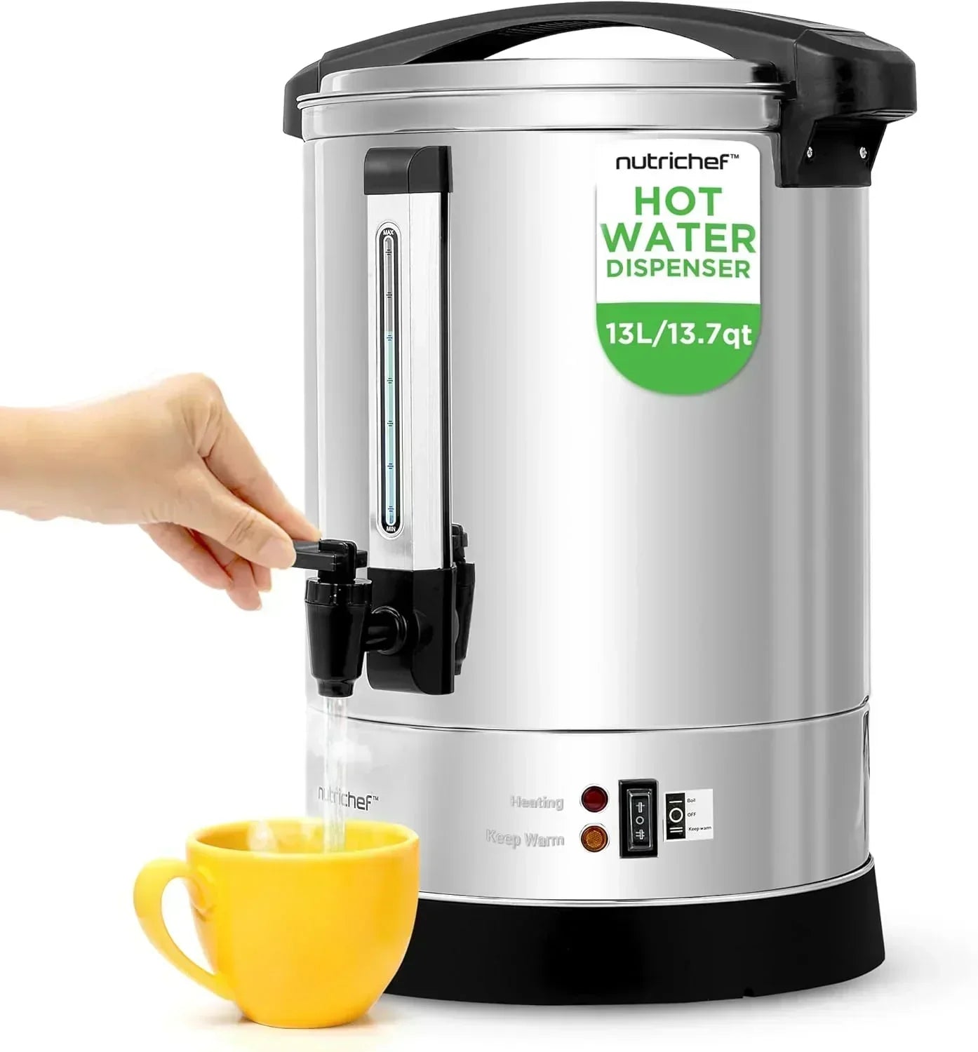NutriChef Water Heater and Hot Water Dispenser 8L Electric Beverage Dispenser