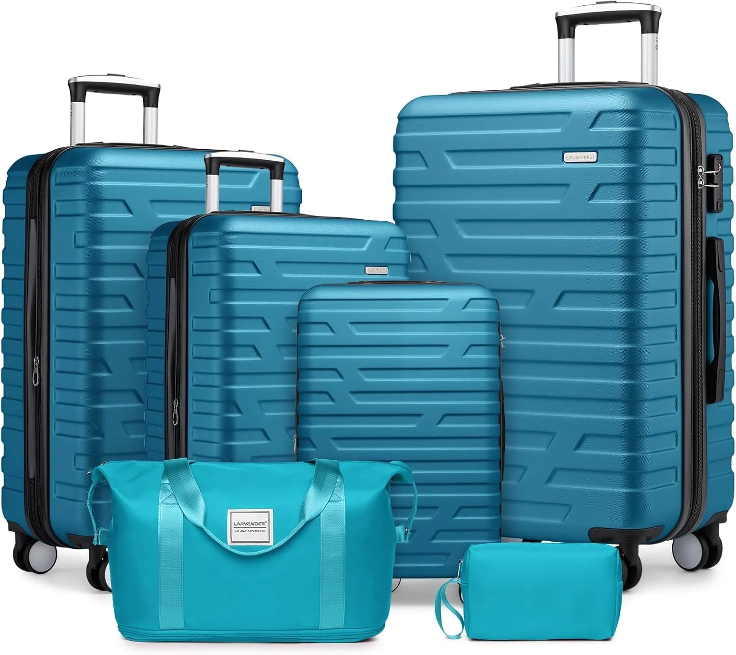 Luggage 6-piece hardshell expandable suitcase lightweight travel carry-on luggage set