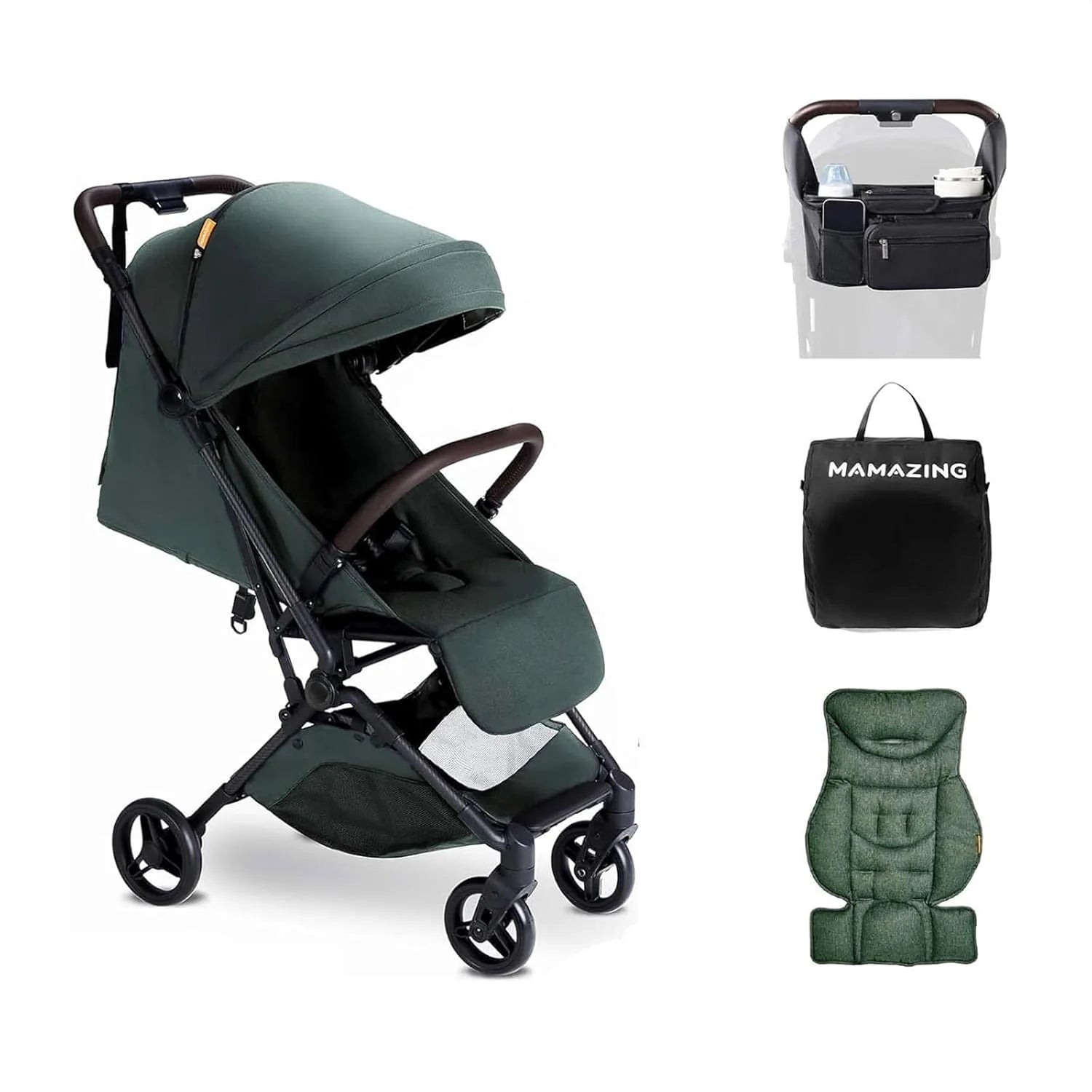 MAMAZING Lightweight Baby Travel Stroller with Carbon Fiber Frame Compact Airplane-Friendly