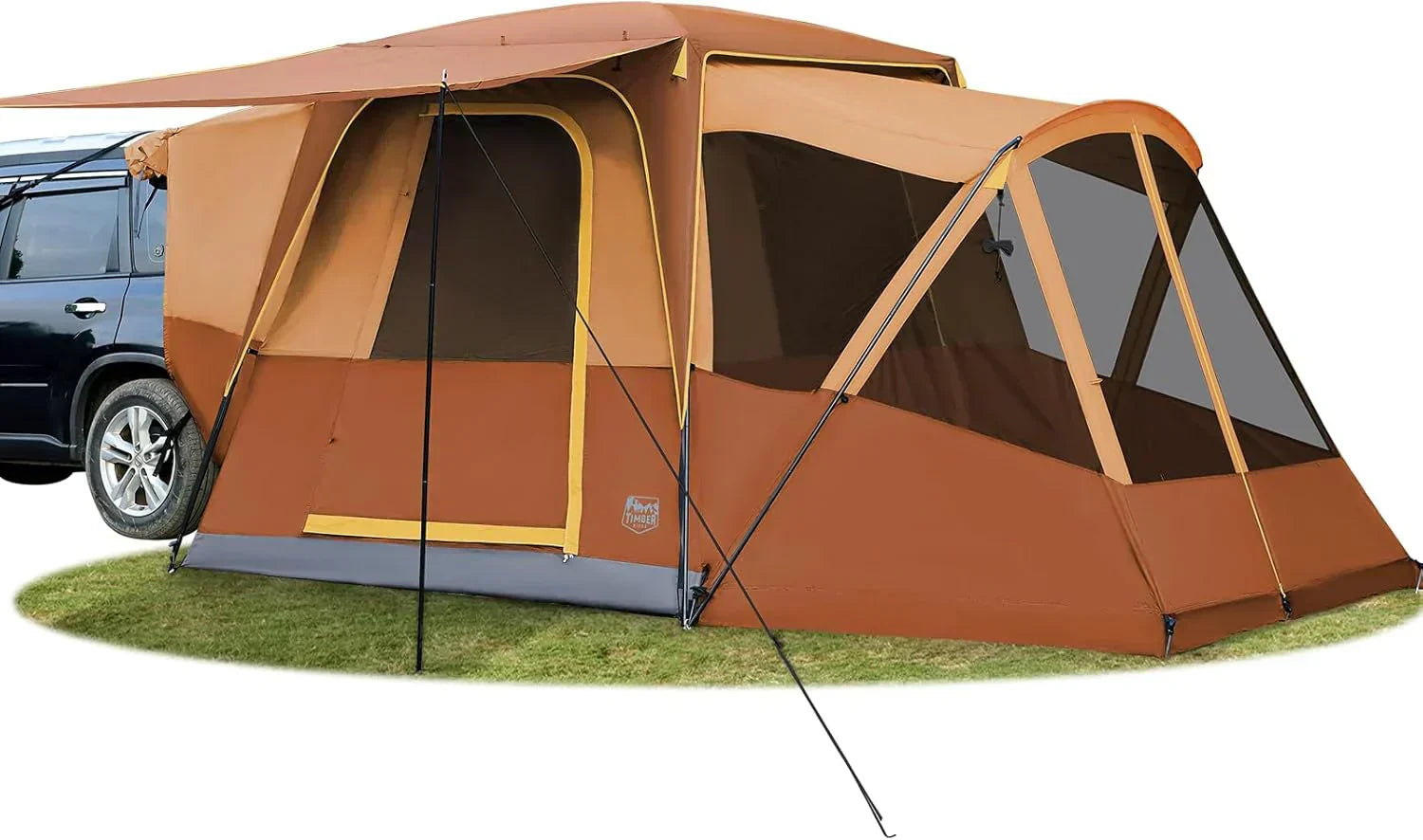 TIMBER RIDGE 5-9 Person SUV Tent with Screen Porch and Awning for Family Camping Weather Resistant