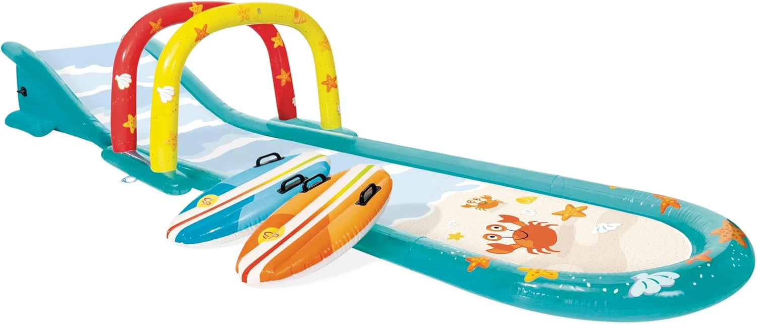 Intex 96 x 78 x 28 Inflatable Jungle Adventure Play Center Spray Kiddie Pool - Backyard Kids Water Slide, Outdoor Blow-Up Splash Pad for Toddlers
