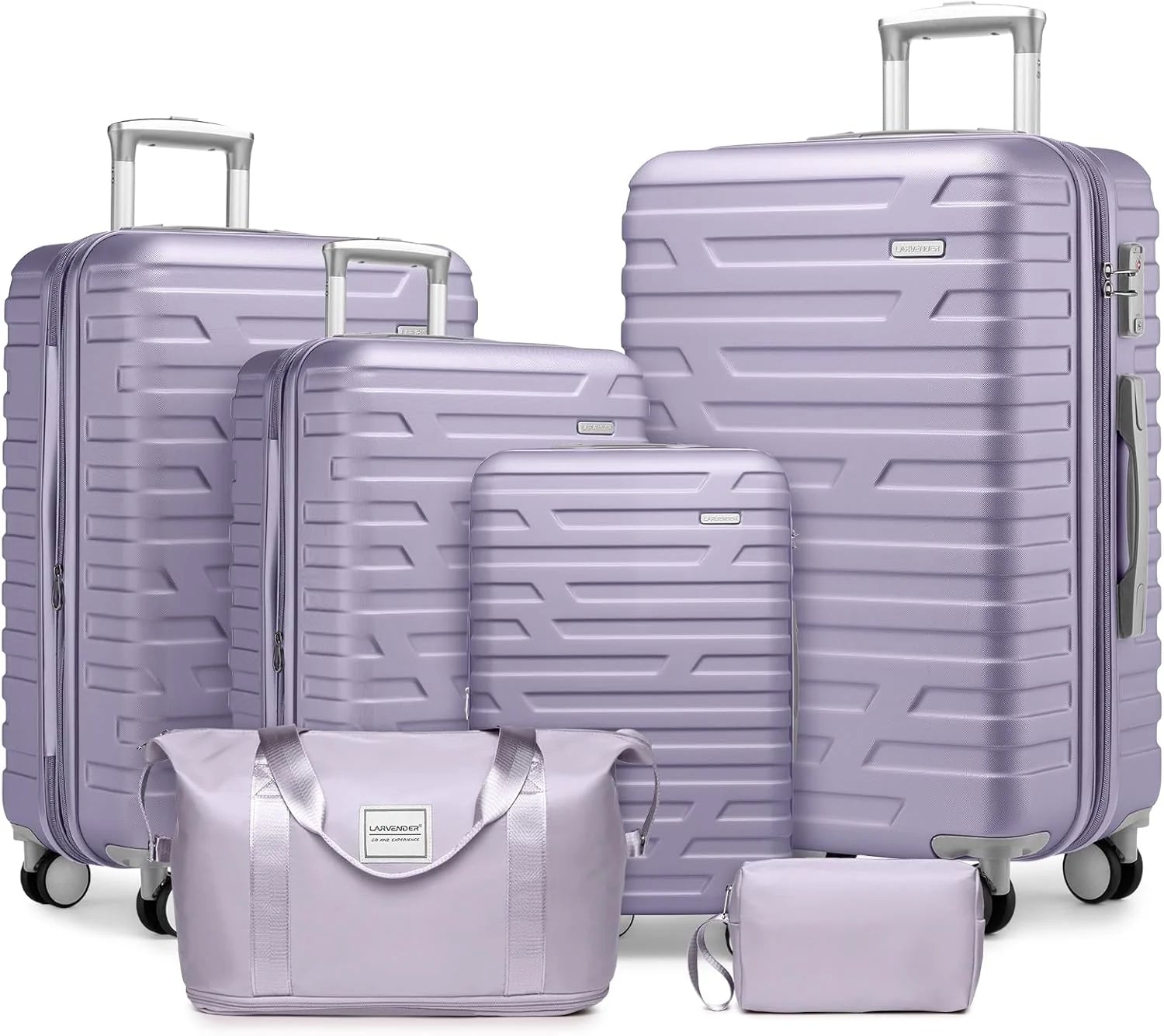 Luggage 6-piece hardshell expandable suitcase lightweight travel carry-on luggage set