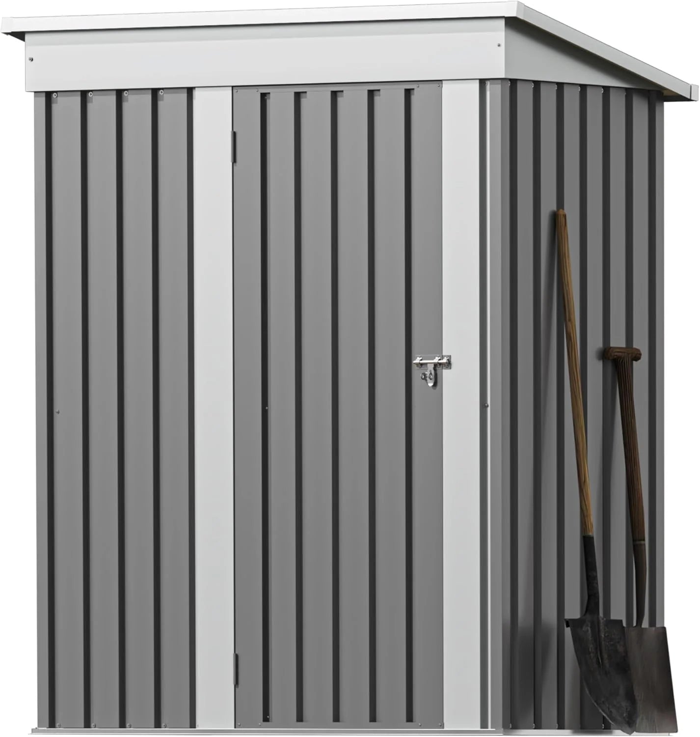 Greesum 6×4 FT Outdoor Storage Shed, Metal Patio Storage Shed with Lockable Door