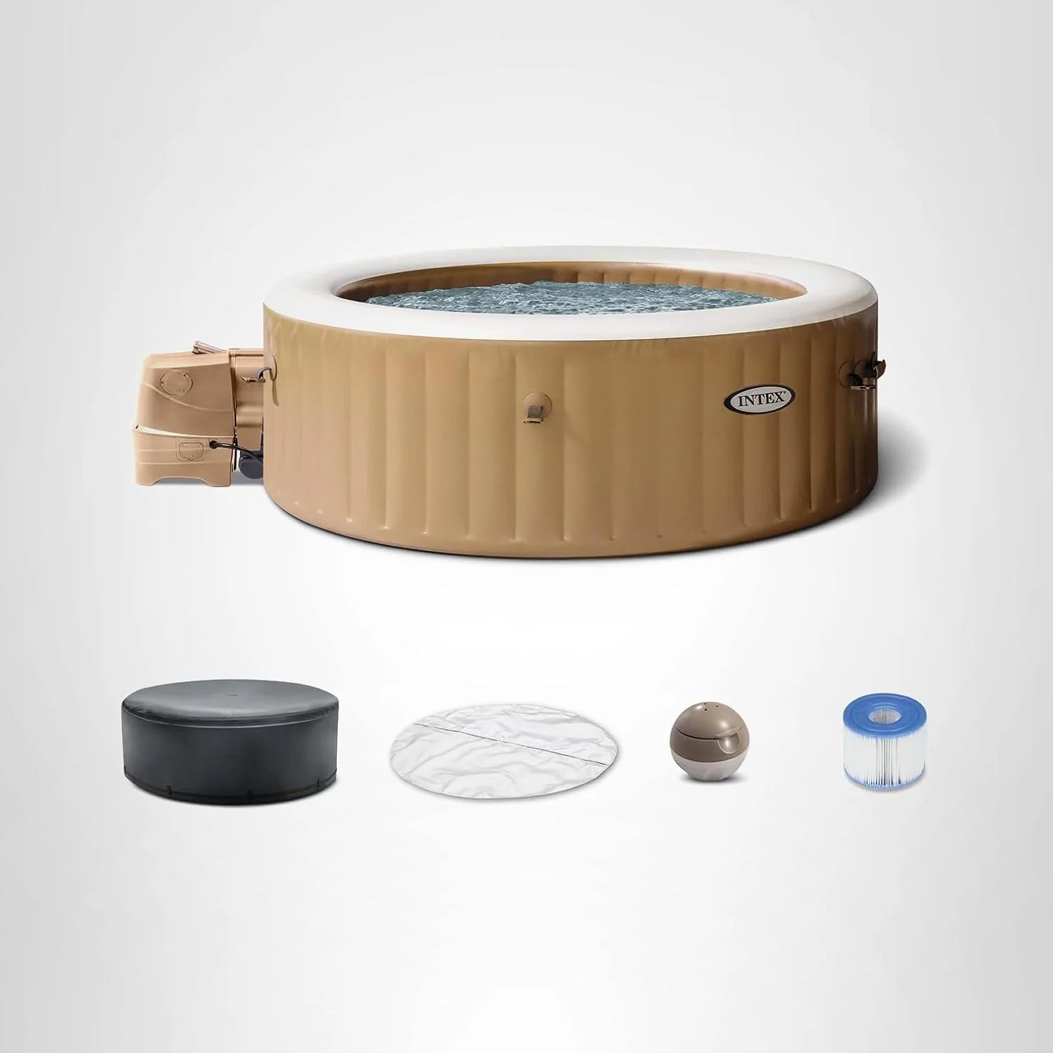 INTEX 28427EH PureSpa Bubble Massage Spa Set Outdoor Inflatable Portable Hot Tub