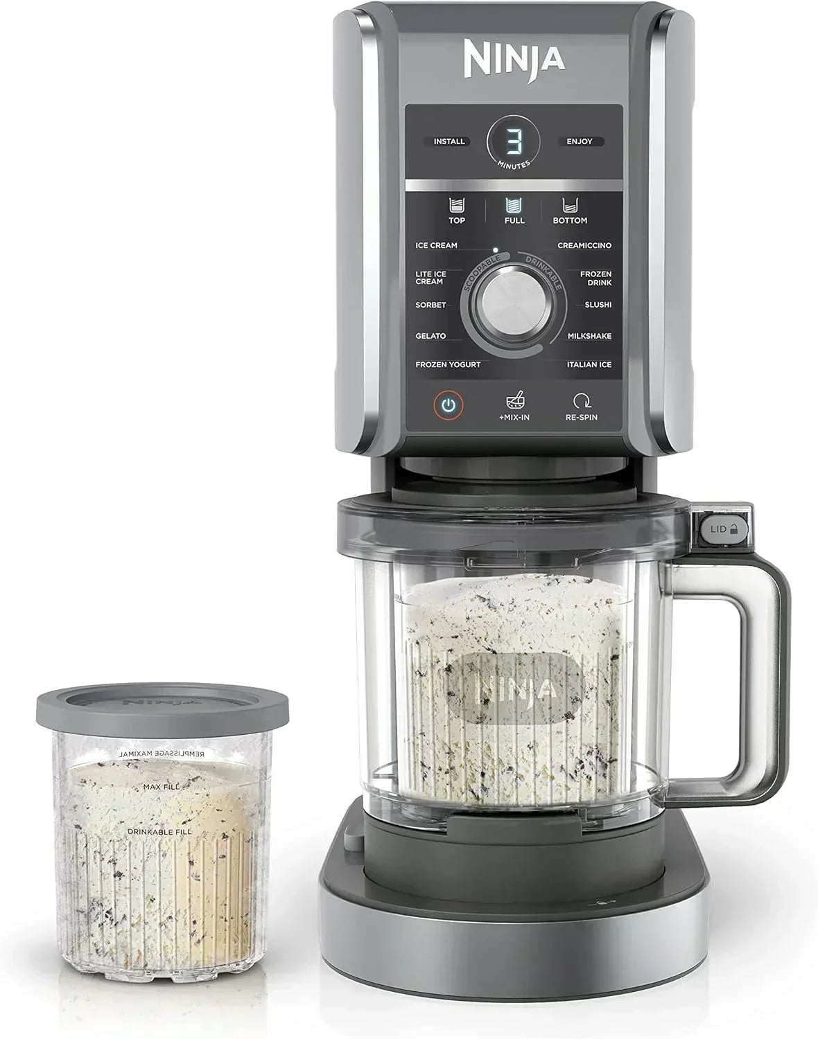 Ninja NC301 CREAMi Ice Cream Maker for Gelato Mix-ins Milkshakes Sorbet Smoothie Bowls More