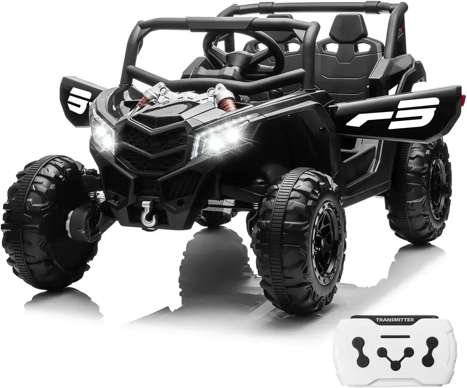 JOYRACER Kids Remote Control Car with 4 x 150W Motors Shock Absorbers Bluetooth MP3 Player
