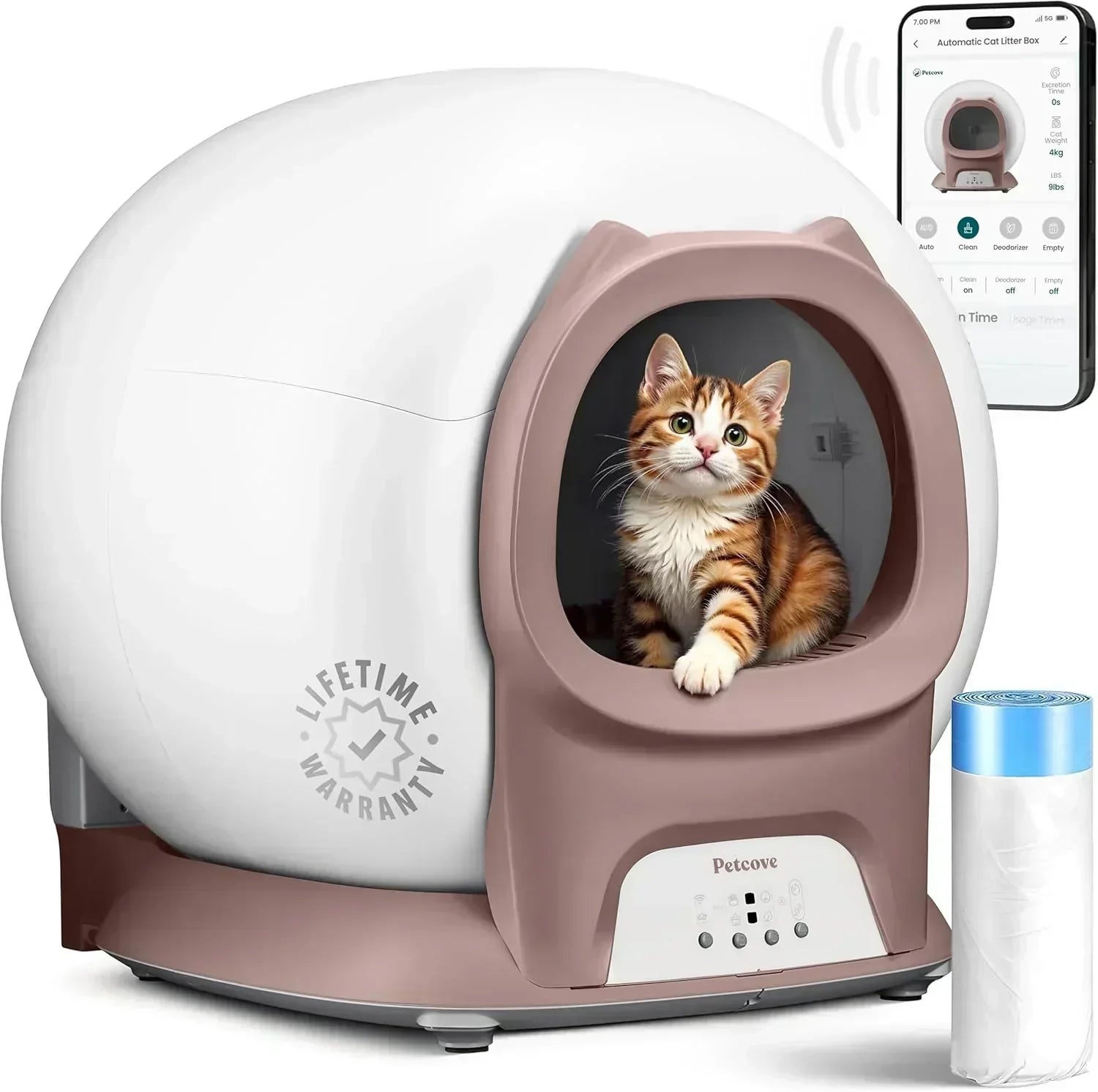 Self Cleaning Litter Box with Auto Safety Sensors Automatic Cat Litter Box Self-Cleaning