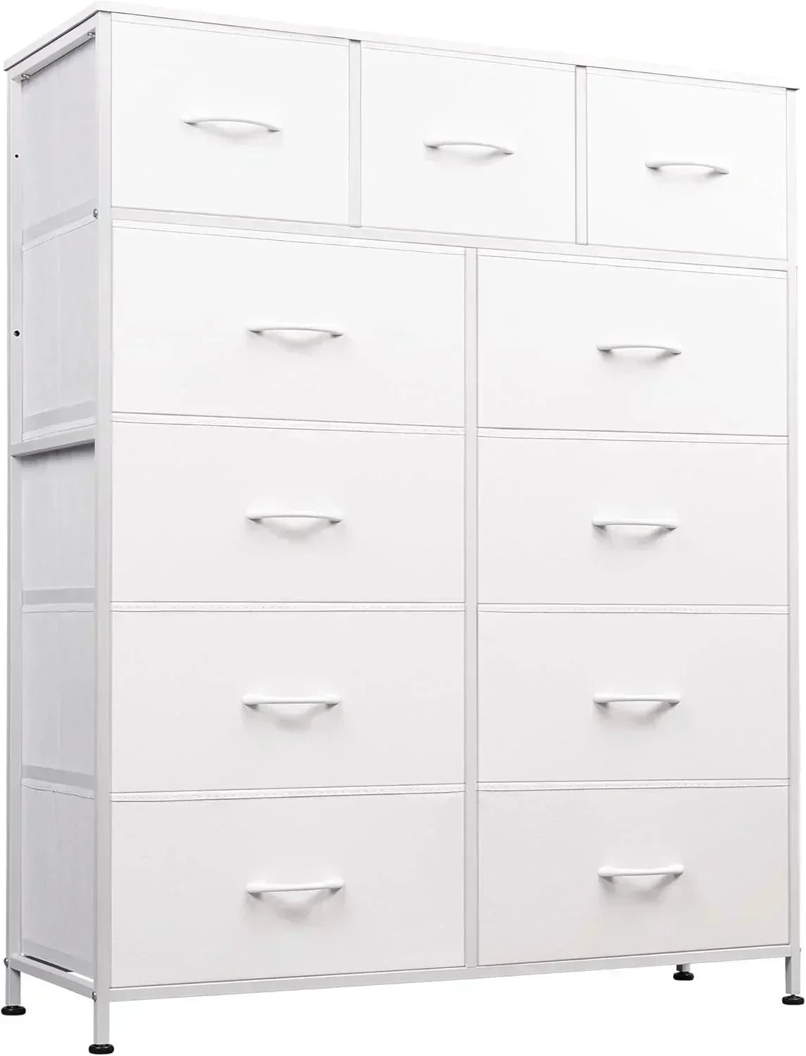 Storage Organizer Unit 11 Fabric Bins Storage Drawers Organizer Steel Frame Tall Storage Tower