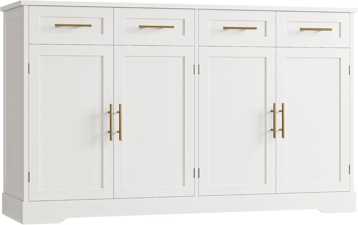 HOSTACK 60 Large Buffet Sideboard with Storage 36 Tall Kitchen Buffet Storage Cabinet 4 Drawer