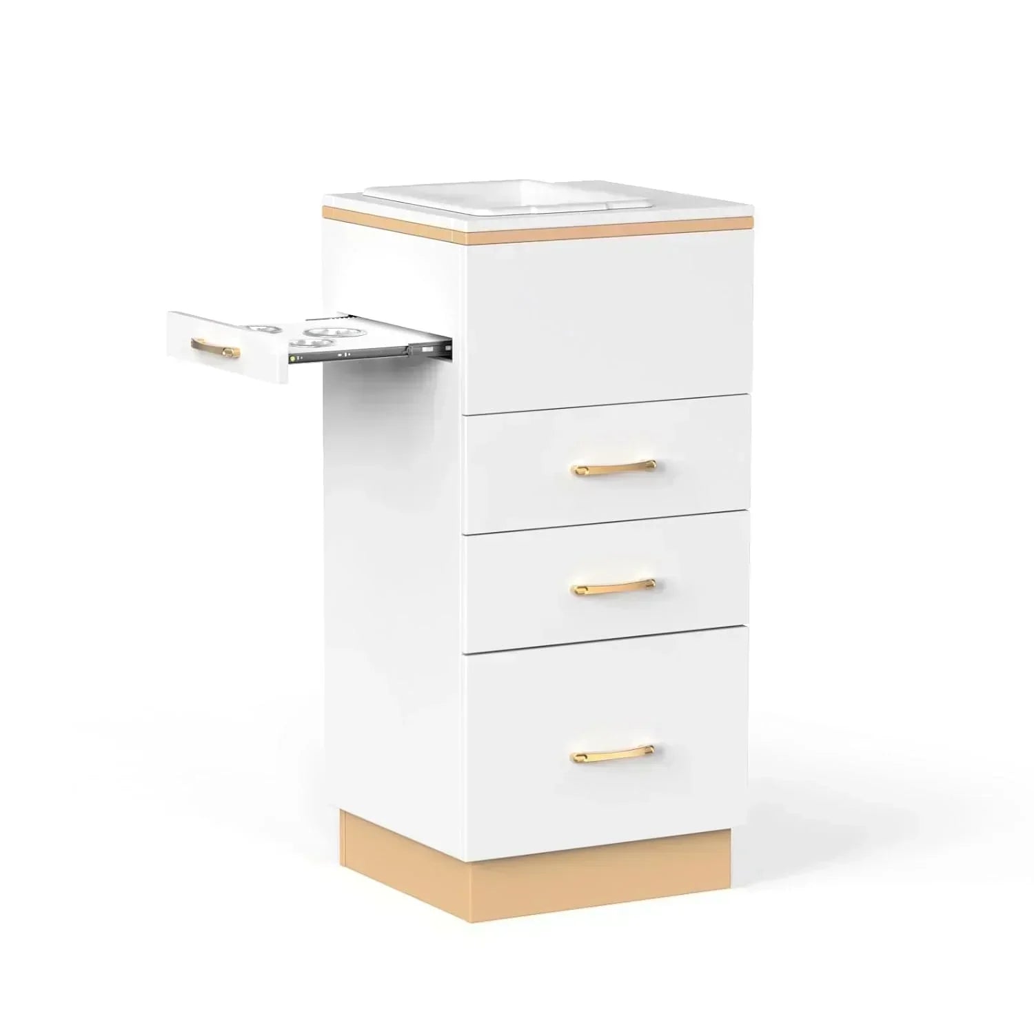 OmySalon Salon Storage Station Barber Stations Beauty Salon Spa Equipment with 3 Drawers