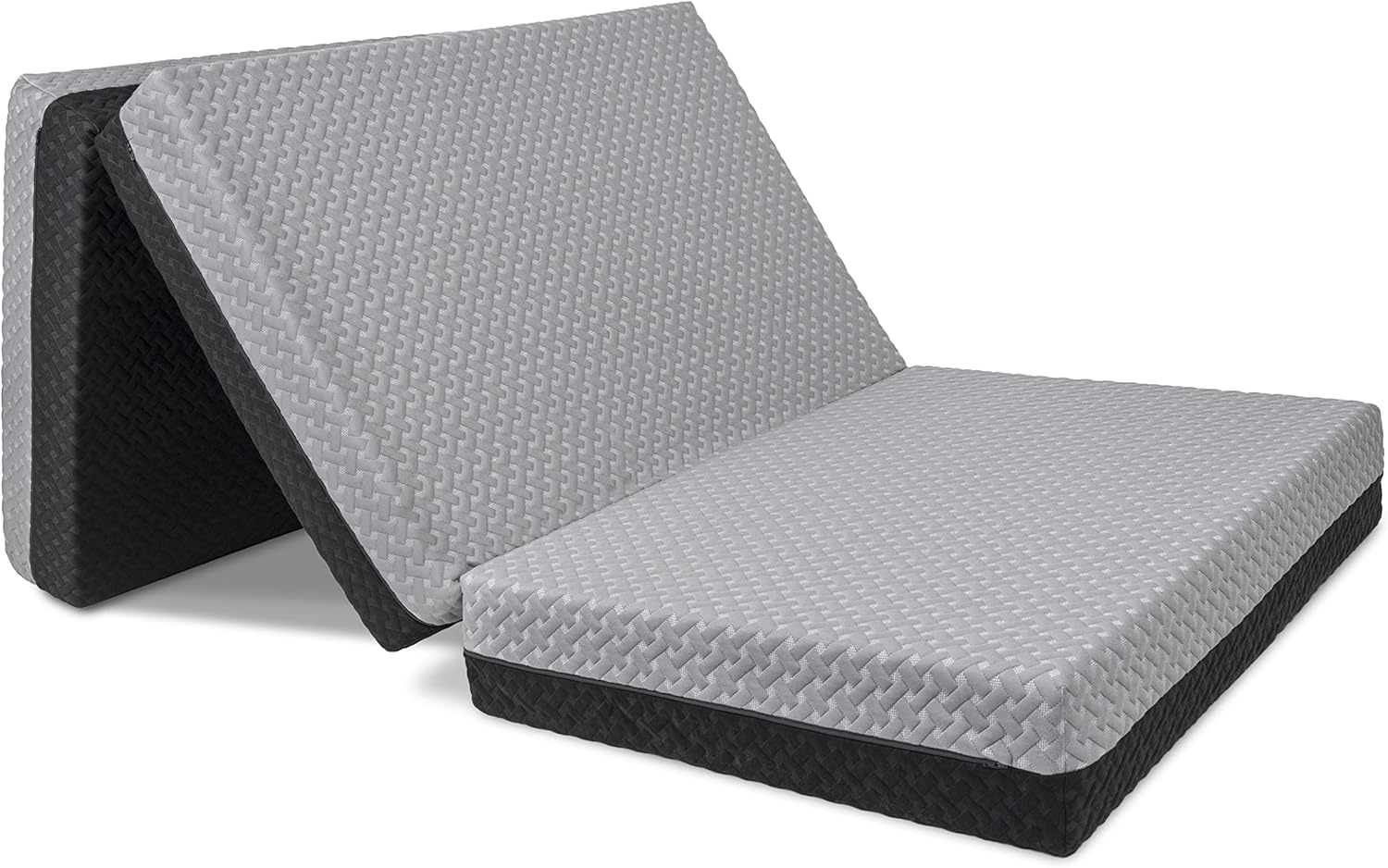 Milliard Dual Sided Premium Tri Folding Mattress, Memory Foam Foldable Mattress with Waterproof Washable Cover + Bonus Eye Mask Included