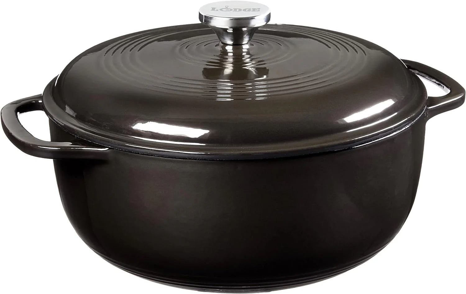 Lodge Essential Enamel Cast Iron Dutch Oven - Perfect for Bread Baking, Braising, Marinating & Slow Cooking - Features Moisture-Sealing Lid & Dual Handles - Kitchen Essentials - 6 Quarts - Island Spice Red