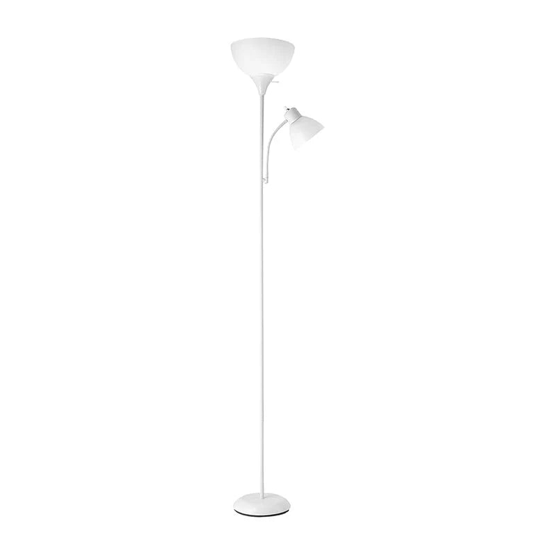 Torchiere Floor Lamp with Adjustable Reading Light and Three Level Dimming for Home Use