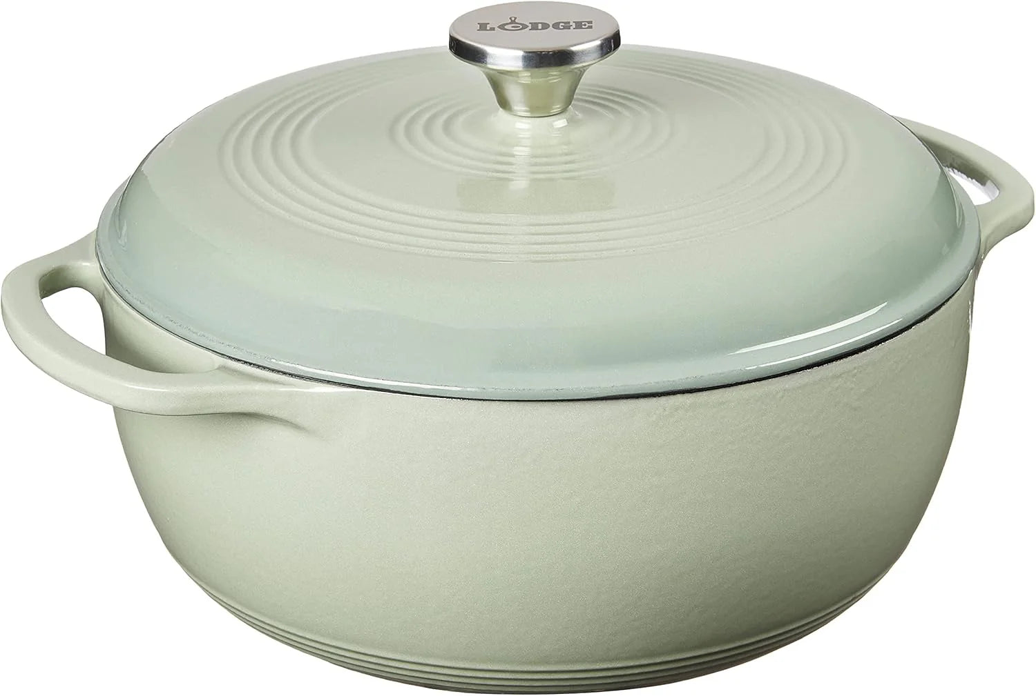 Lodge Essential Enamel Cast Iron Dutch Oven - Perfect for Bread Baking, Braising, Marinating & Slow Cooking - Features Moisture-Sealing Lid & Dual Handles - Kitchen Essentials - 6 Quarts - Island Spice Red
