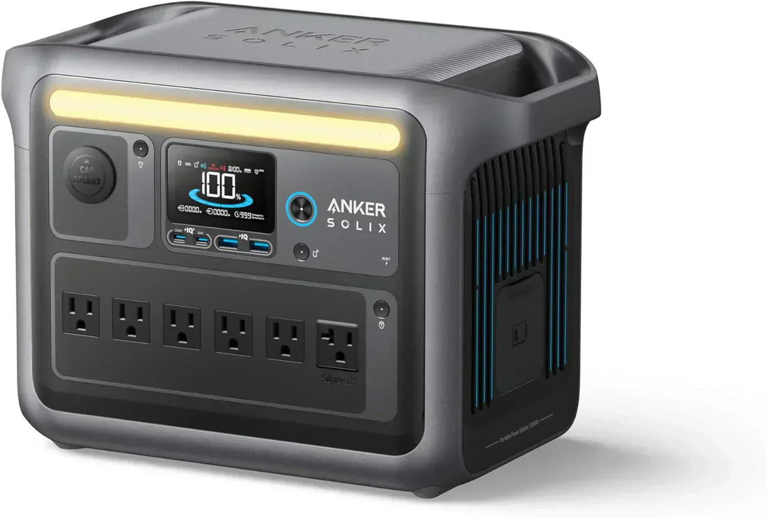 Portable Power Station 1800W (2400W Peak) Solar Generator 58 Minutes to Fully Charge