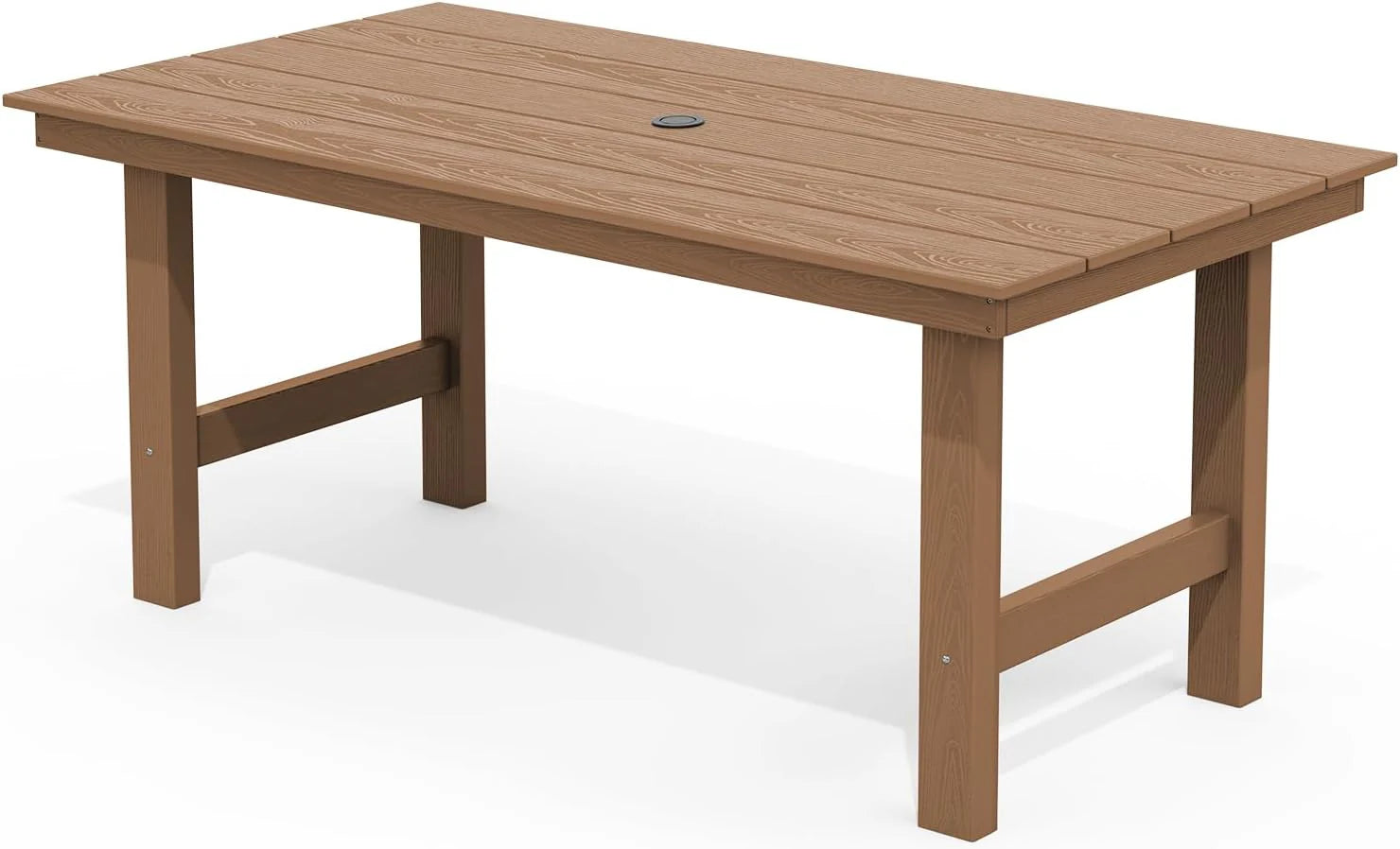 SERWALL Outdoor HDPE Dining Table Set 7 Piece Outdoor Dining Table Sets