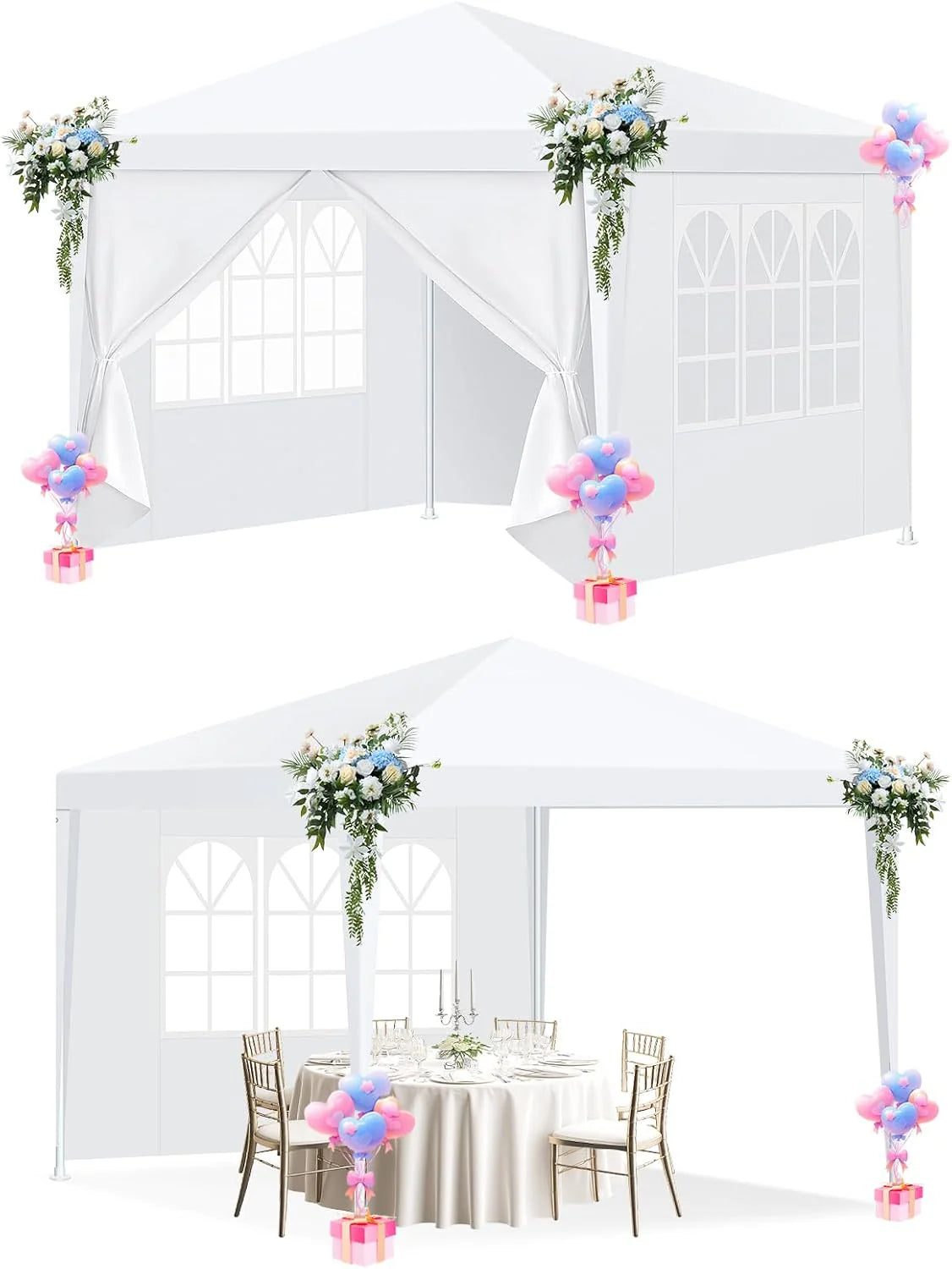 HOTEEL 10x30FT Party Tent with 8 Removable Sidewalls for Parties, Carpas para Fiestas