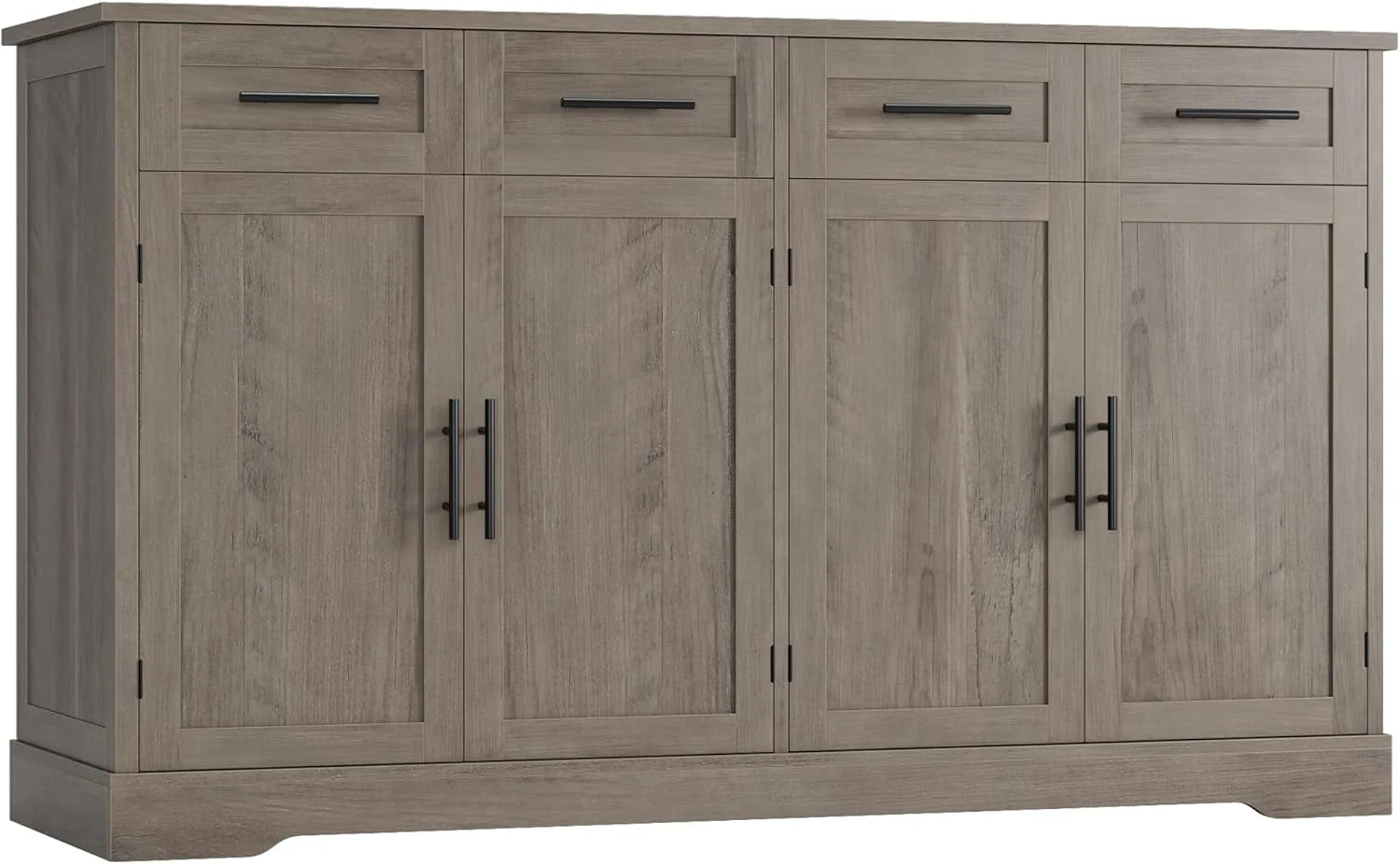 HOSTACK 60 Large Buffet Sideboard with Storage 36 Tall Kitchen Buffet Storage Cabinet 4 Drawer