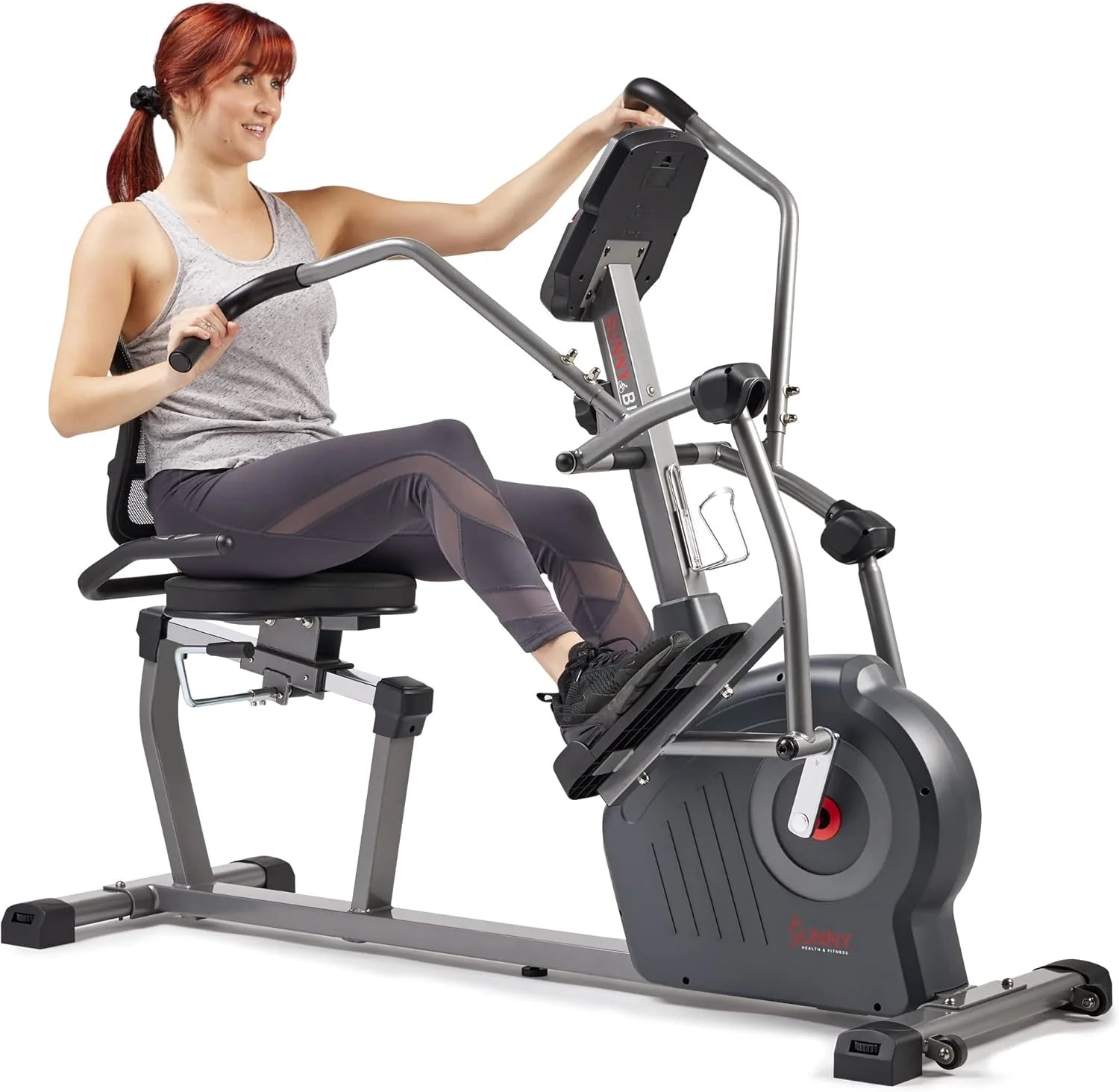 Sunny Health & Fitness Elite Horizontal Cross Trainer Arm Trainer for Home Arm/Leg Training